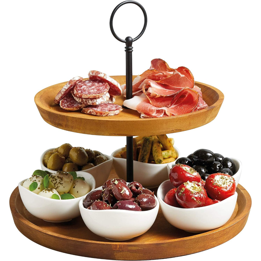 ART SERVING STAND 2 TIER 25X24CM