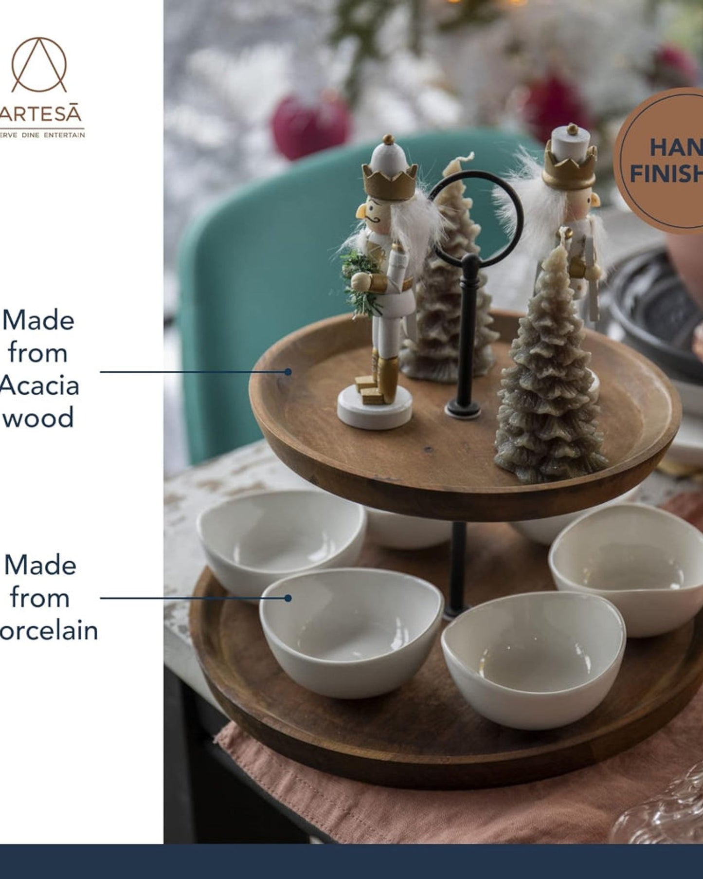 Art Serving Stand 2 Tier 25X24Cm