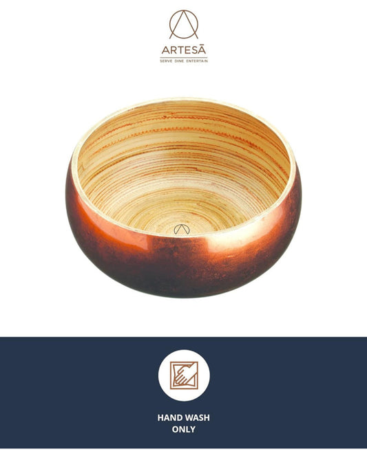 Art Serving Bowl 17Cm Cpper Finish Bmboo