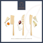 Art Cheese Knife Set Of 3 Brass