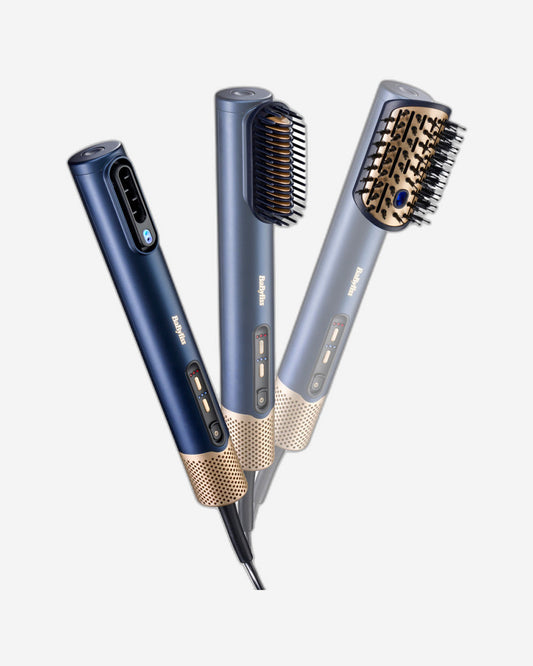BaByliss Air Wand 3-in-1 Hair Dryer | Straightener & Hot Air Brush with Ion Technology & High-Speed Digital Motor | Includes 3 Attachments | No Heat Damage - (AS6550SDE)