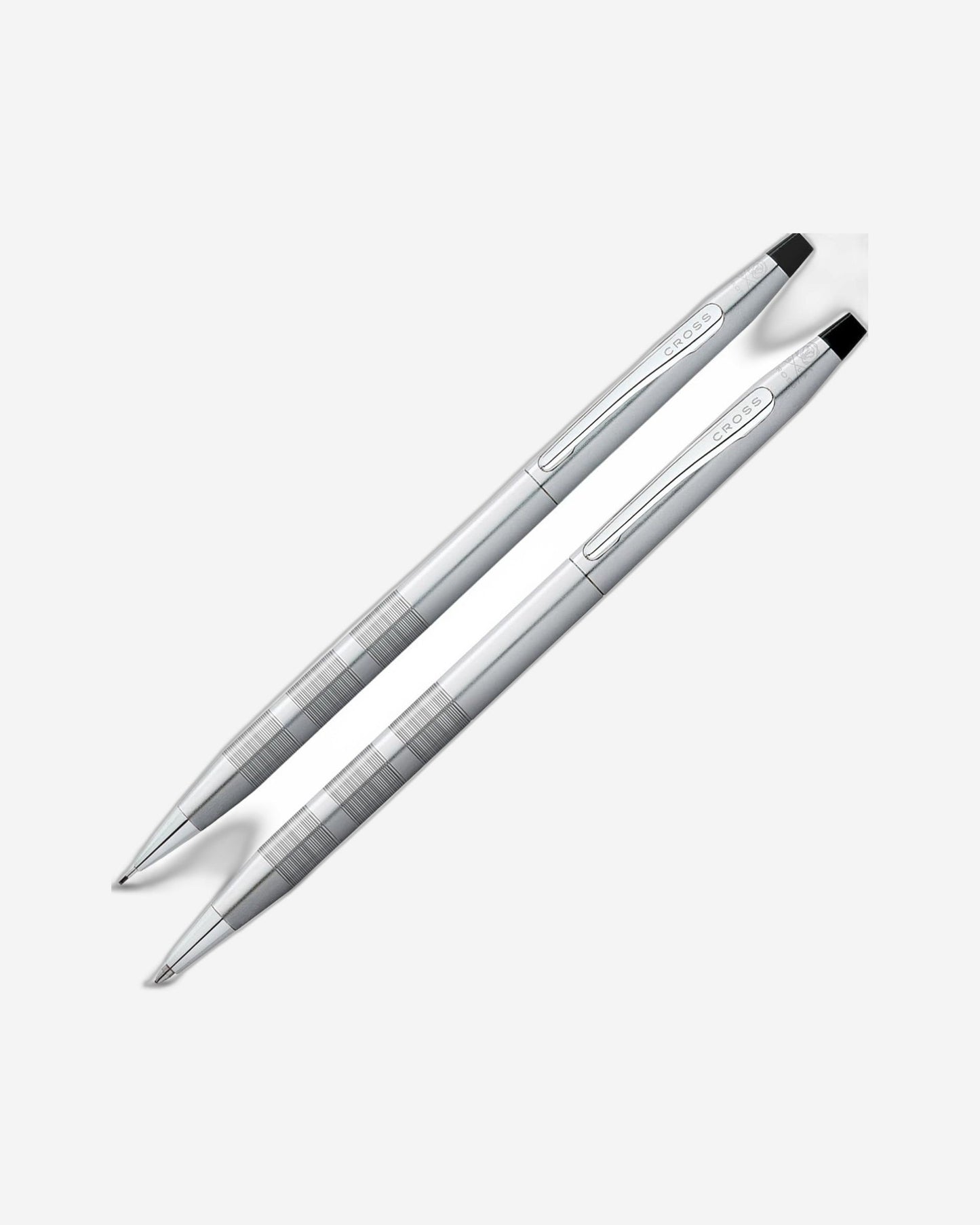 Cross Classic Century® Satin Chrome With Polished Chrome Appointments Ballpoint Pen And 0.7Mm Pencil Set - AT0081-14