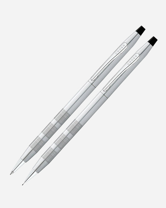 Cross Classic Century Satin Chrome Ballpoint Pen Set