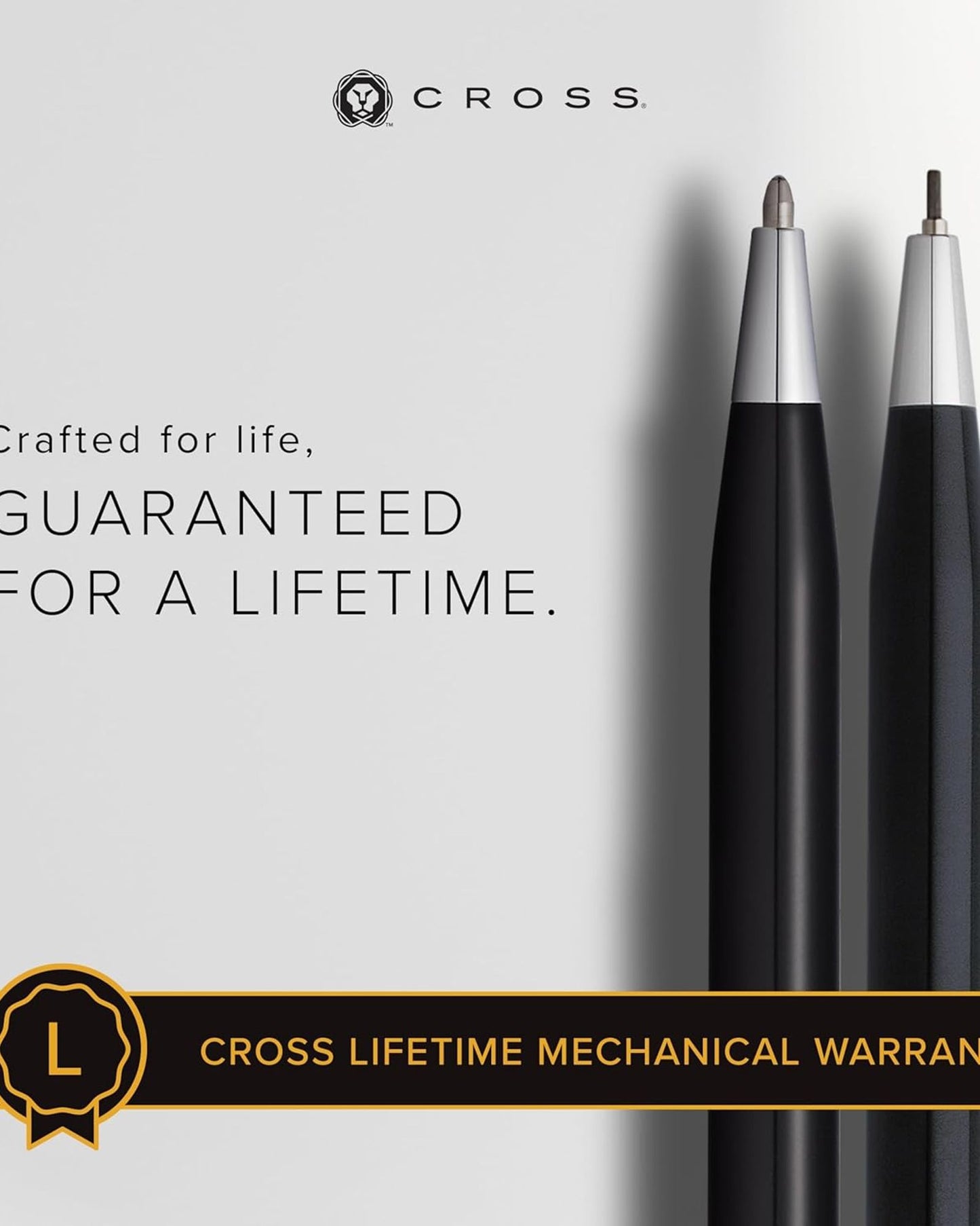 Cross Classic Century® Black Lacquer With Polished Chrome Appointments Ballpoint Pen And 0.7Mm Pencil Set - AT0081-77