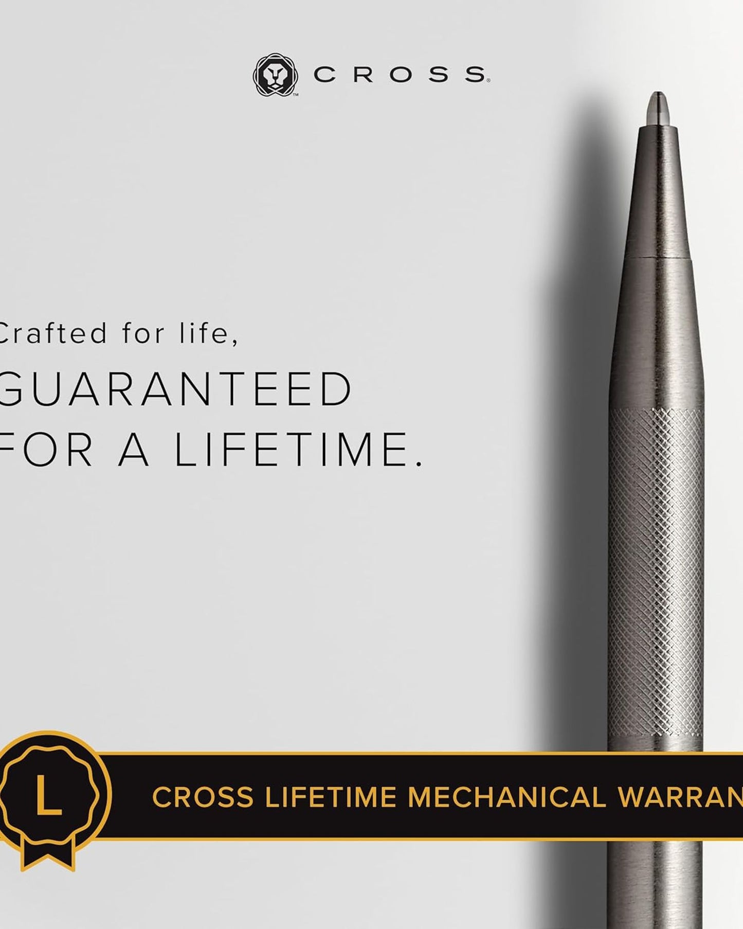Cross Classic Century® Titanium Gray Micro Knurl And Brushed Titanium Gray Pvd Ballpoint Pen - AT0082-137