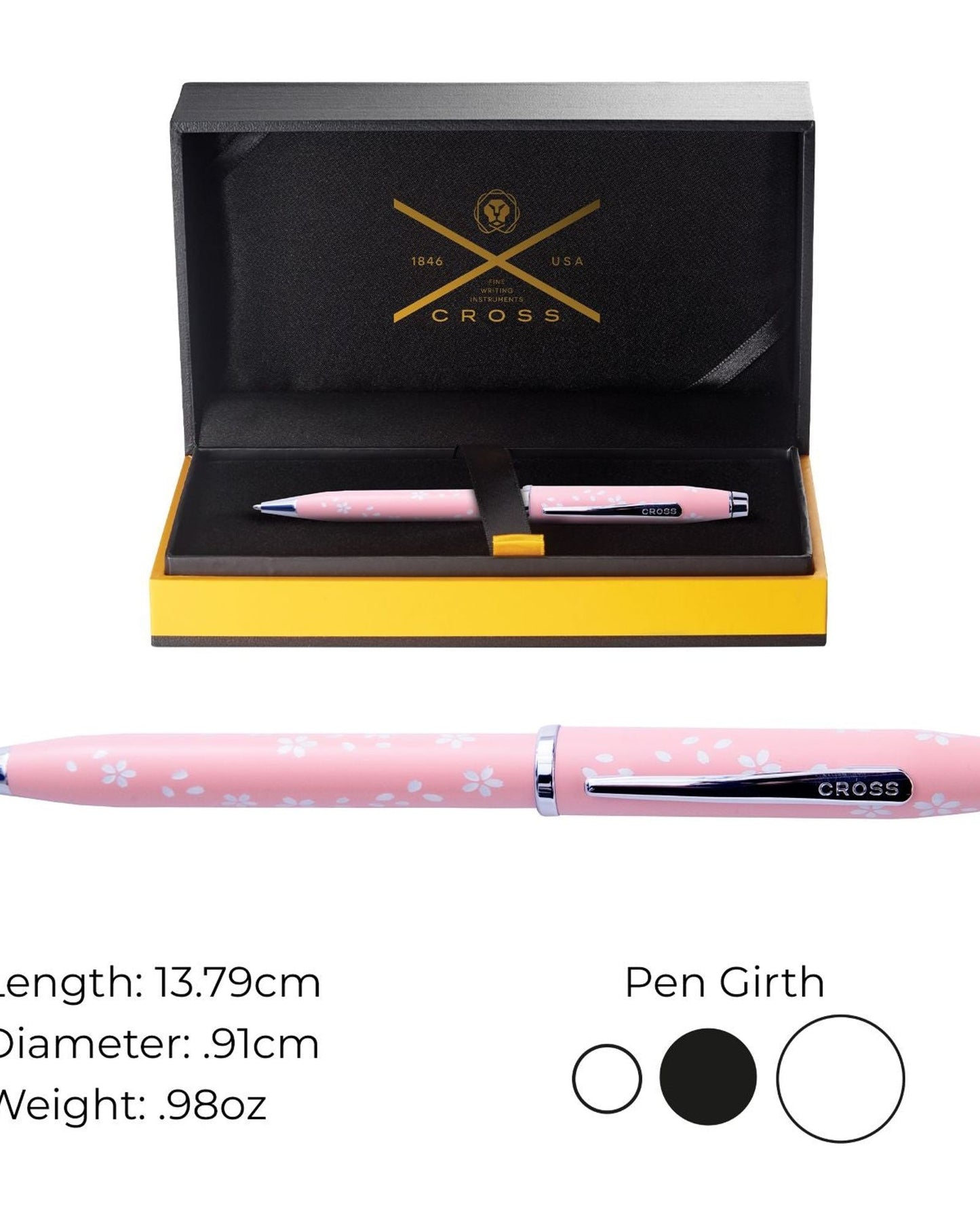 Cross Century II Cherry Blossom Pink Lacquer Ballpoint Pen
