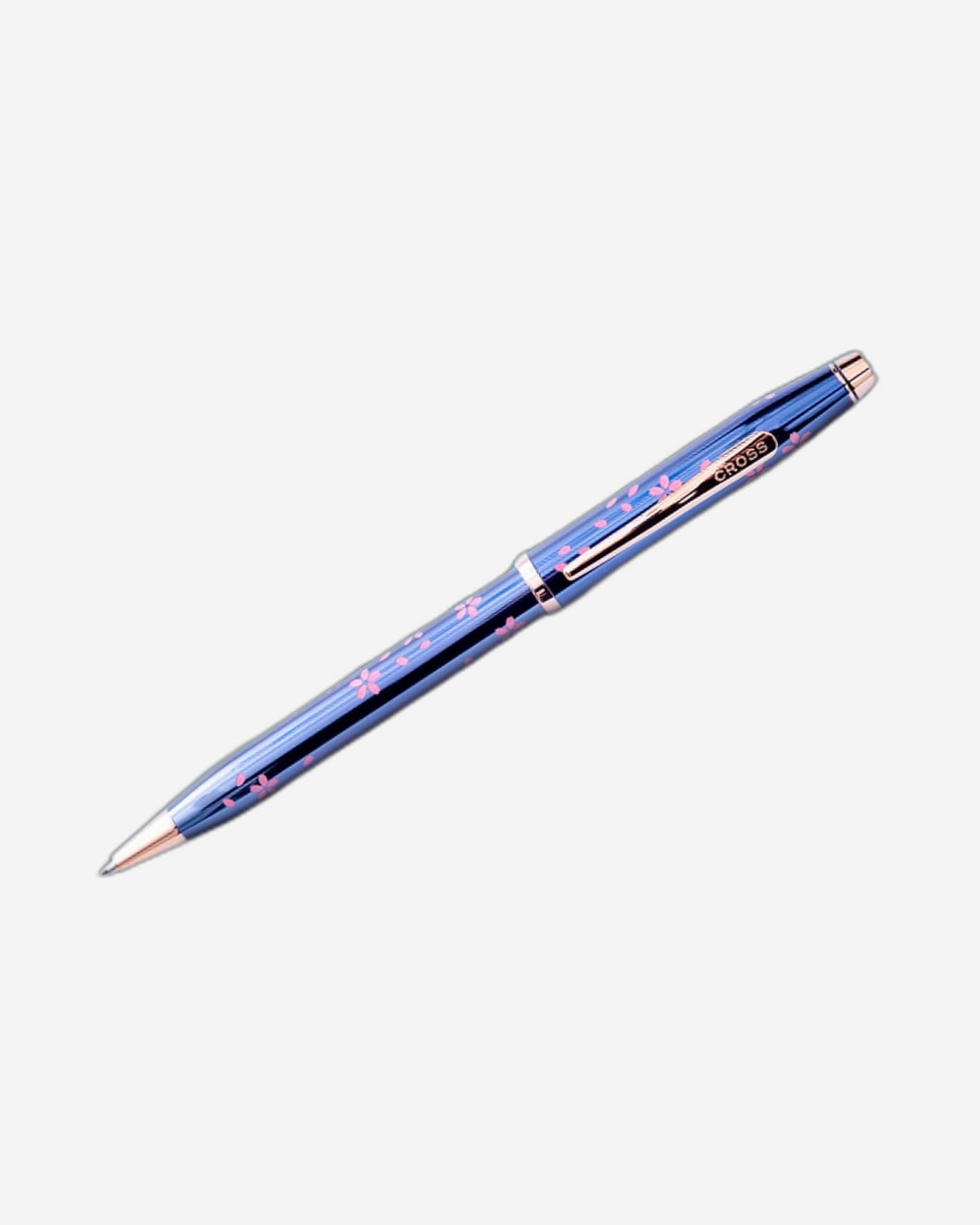 Cross Century® Ii  Cherry Blossom Translucent Blue Lacquer With Polished Rose Gold Pvd  Appointments Ballpoint Pen - AT0082-163