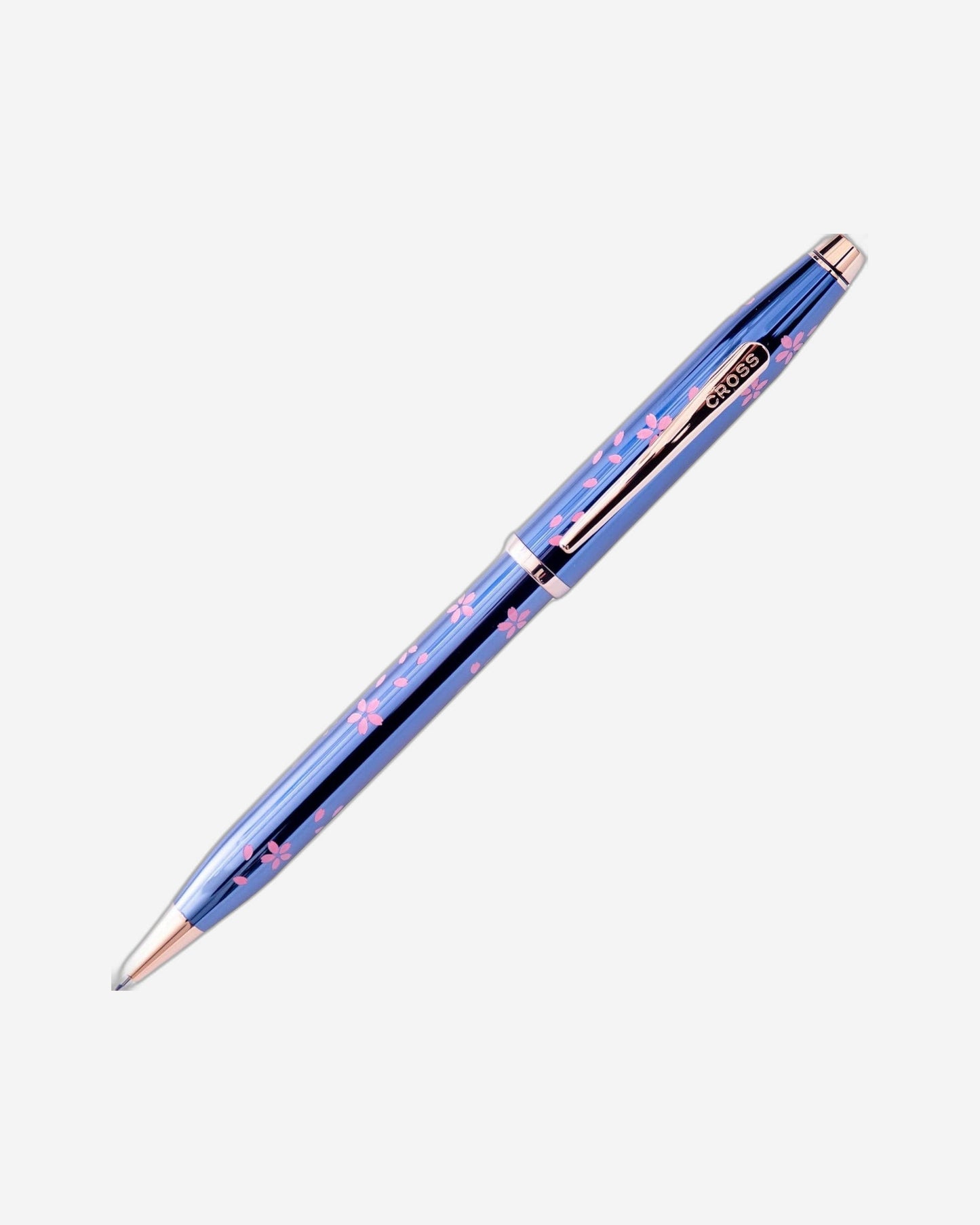 Cross Century® Ii  Cherry Blossom Translucent Blue Lacquer With Polished Rose Gold Pvd  Appointments Ballpoint Pen - AT0082-163