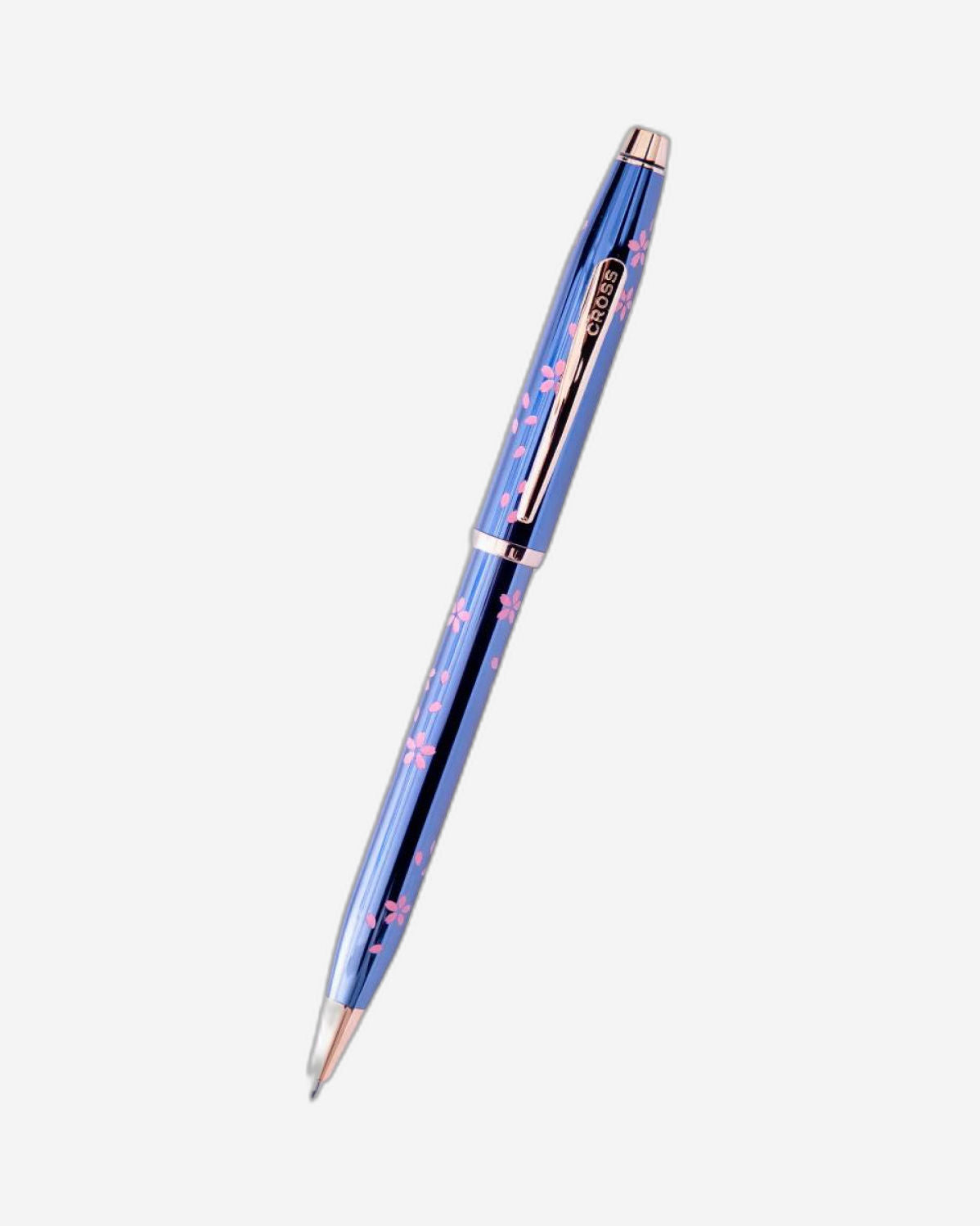 Cross Century® Ii  Cherry Blossom Translucent Blue Lacquer With Polished Rose Gold Pvd  Appointments Ballpoint Pen - AT0082-163