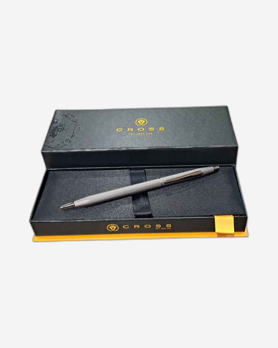 Cross Classic Century® Polished Slate Gray Engraved Diamond Pattern With Slate Gray Pvd Appointments Ballpoint Pen - AT0082-168