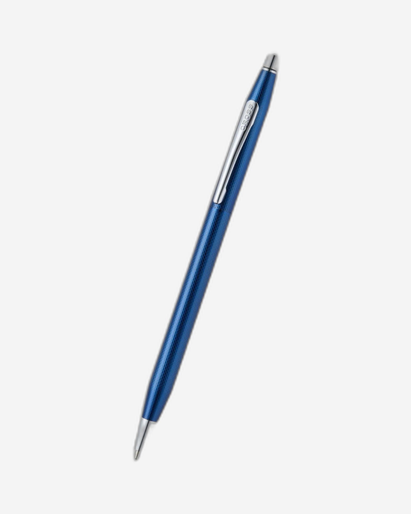 Cross Classic Century® Polished Translucent Cobalt Blue Engraved Diamond Pattern With Polished Chrome Appointments Ballpoint Pen - AT0082-169