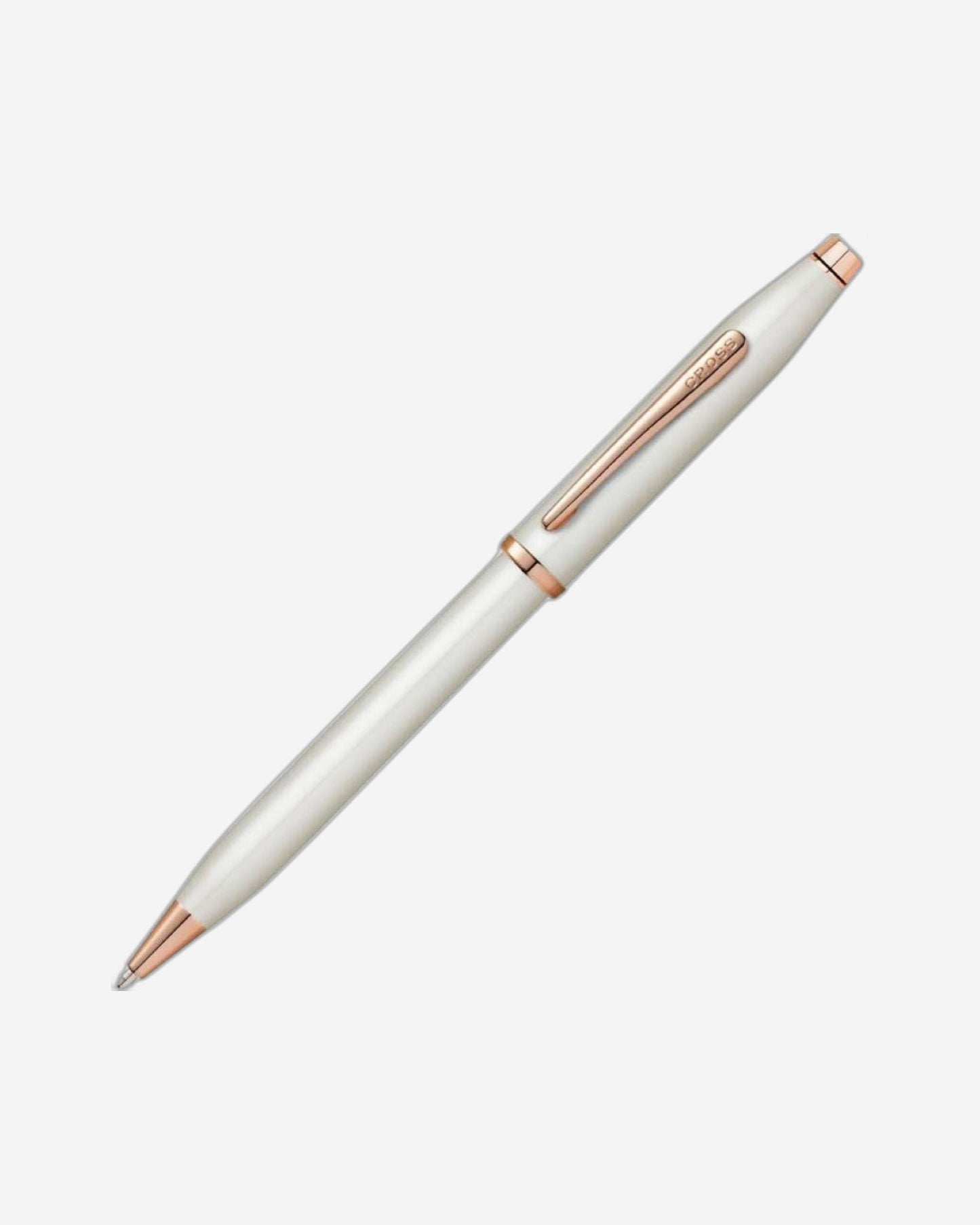 Cross Century® Ii Pearlescent White Lacquer With Polished Rose Gold Pvd Appointments Ballpoint Pen- AT0082WG-113