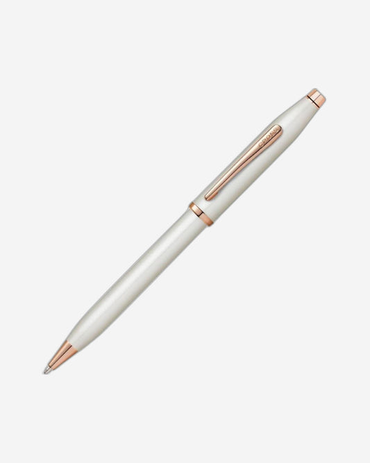 Cross Century® Ii Pearlescent White Lacquer With Polished Rose Gold Pvd Appointments Ballpoint Pen- AT0082WG-113