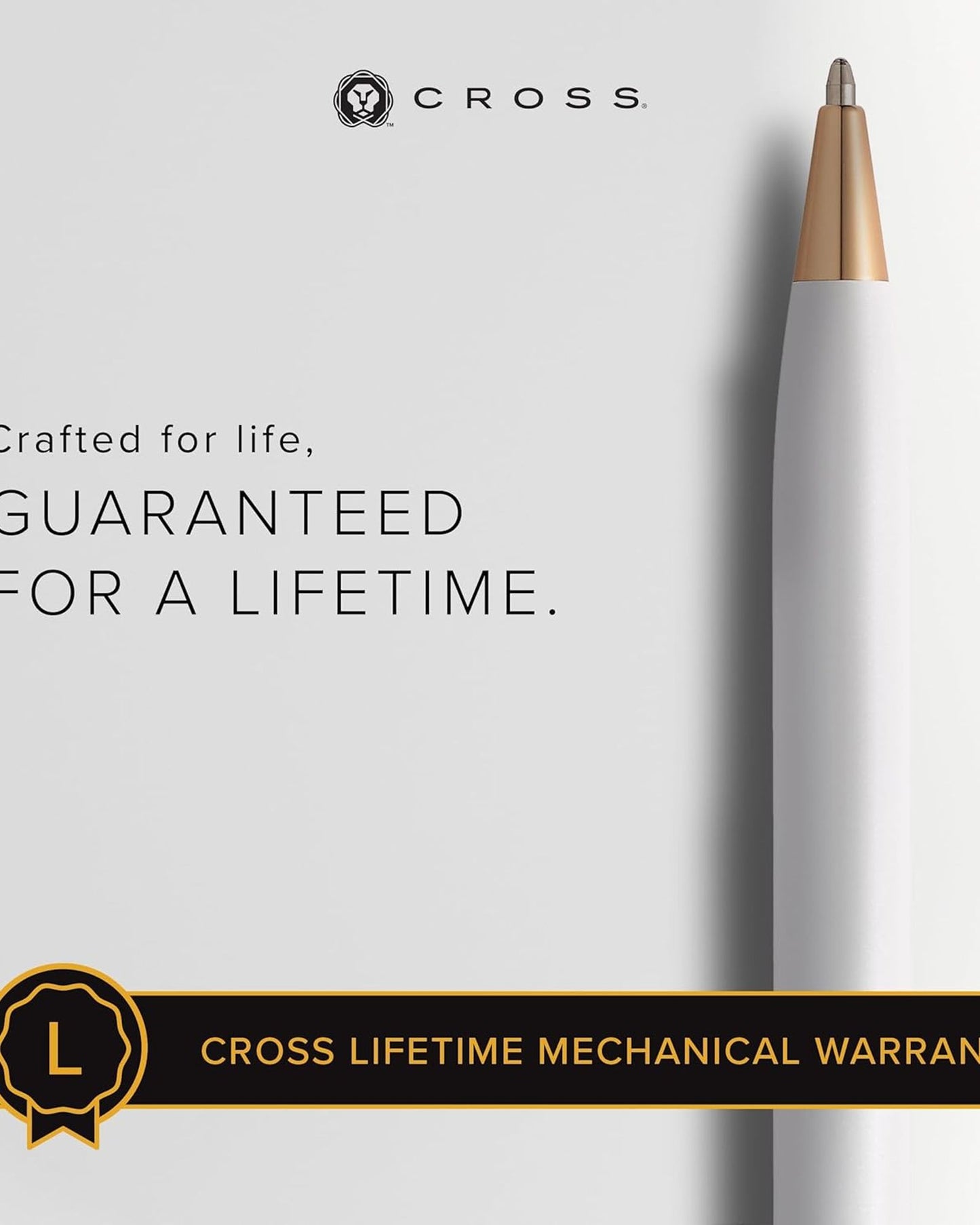 Cross Century® Ii Pearlescent White Lacquer With Polished Rose Gold Pvd Appointments Ballpoint Pen- AT0082WG-113