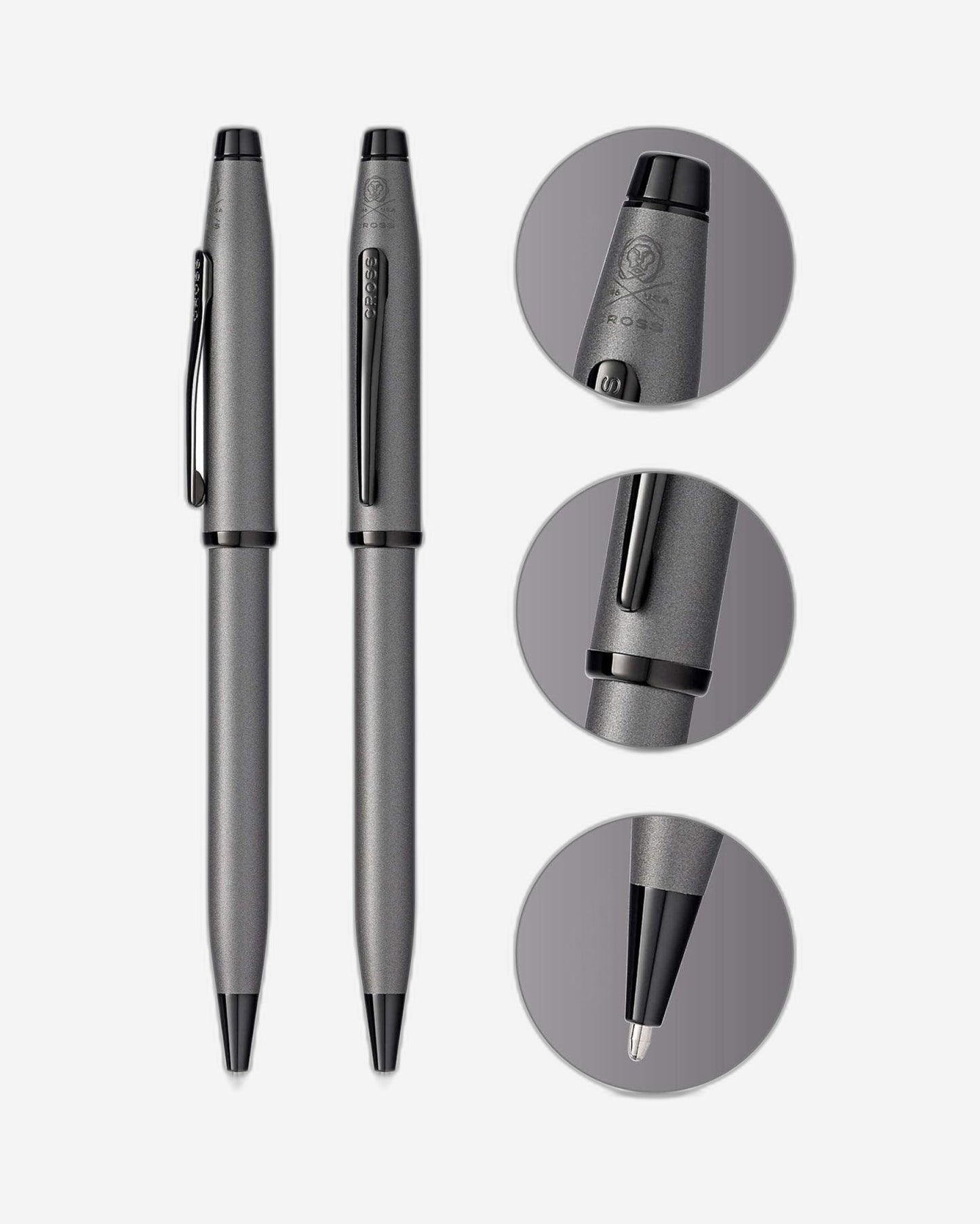 Cross Century® Ii Gunmetal Gray With Polished Black Pvd Appointments Ballpoint Pen - AT0082WG-115