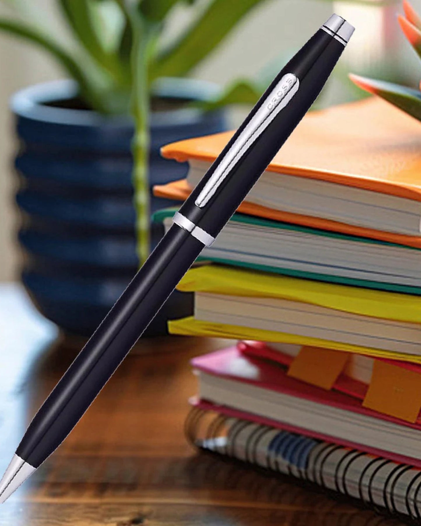 Cross Century® Ii Black Lacquer With Chrome Plated Appointments Ballpoint Pen - AT0082WG-157