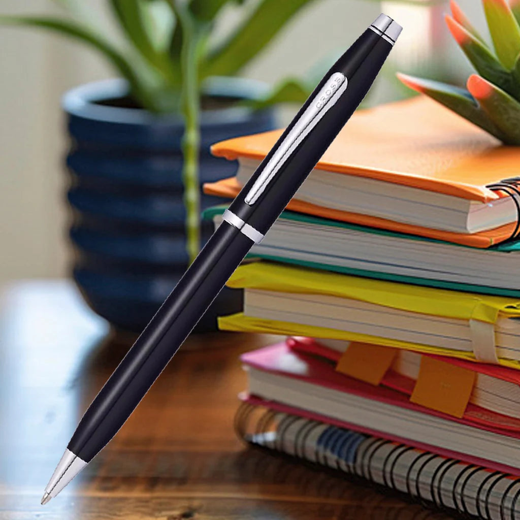 Cross Century® Ii Black Lacquer With Chrome Plated Appointments Ballpoint Pen - AT0082WG-157