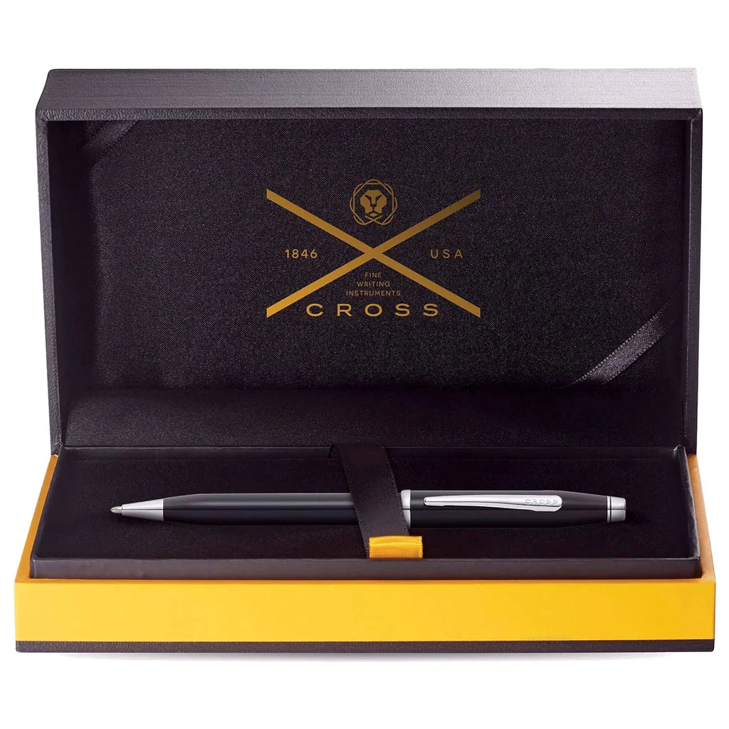 Cross Century® Ii Black Lacquer With Chrome Plated Appointments Ballpoint Pen - AT0082WG-157