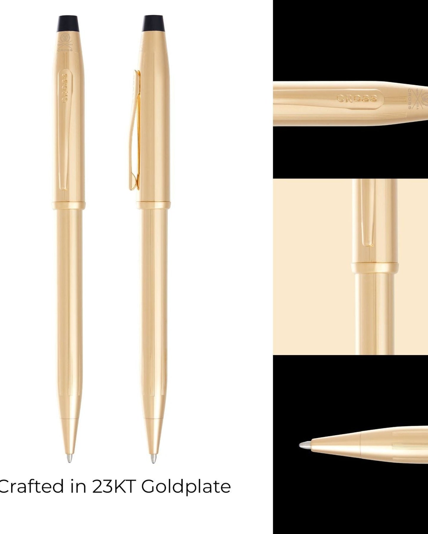 Cross Century® Ii 23Kt Gold Plate With 23Kt Gold-Plated Appointments Ballpoint Pen - AT0082WG-161