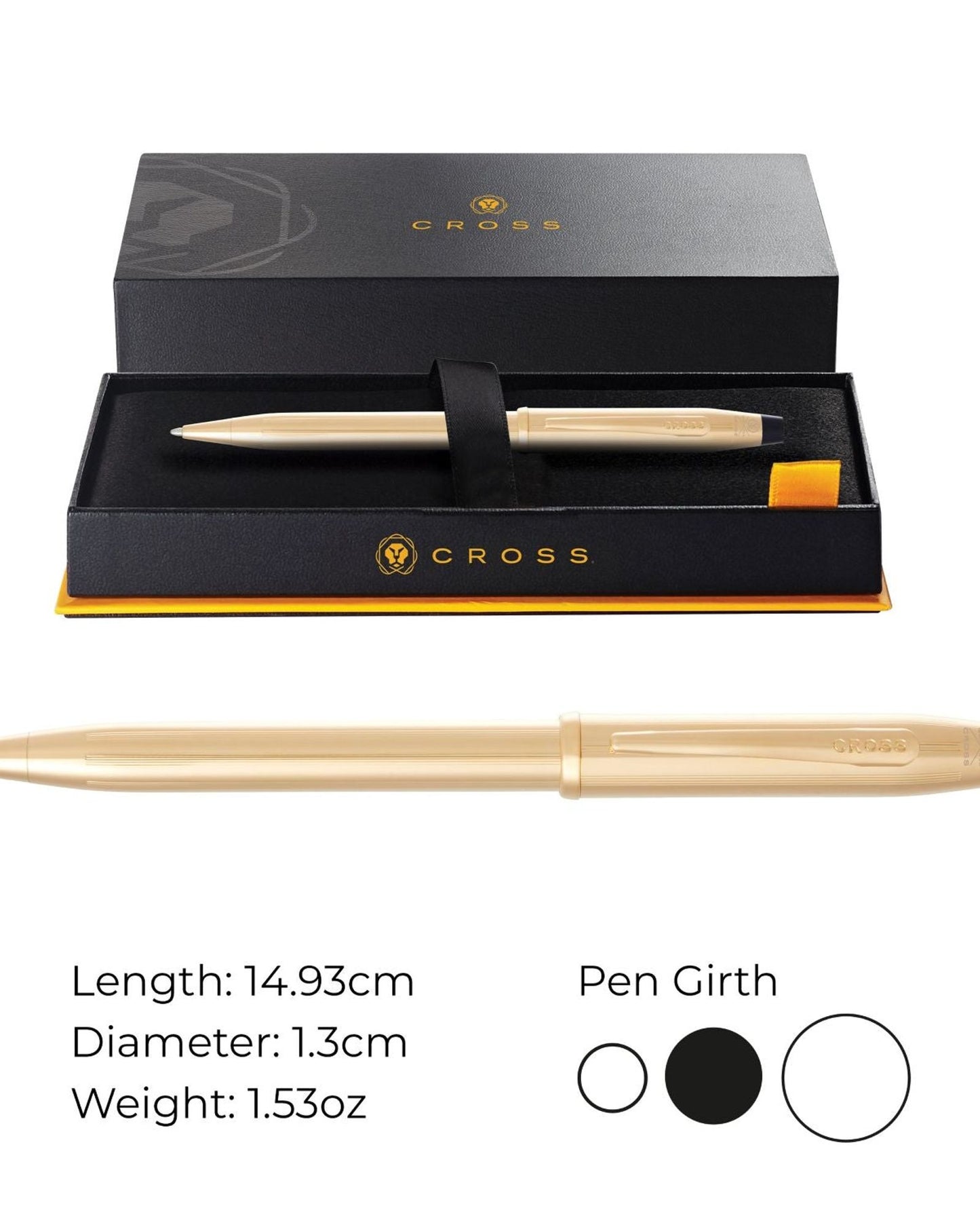 Cross Century® Ii 23Kt Gold Plate With 23Kt Gold-Plated Appointments Ballpoint Pen - AT0082WG-161
