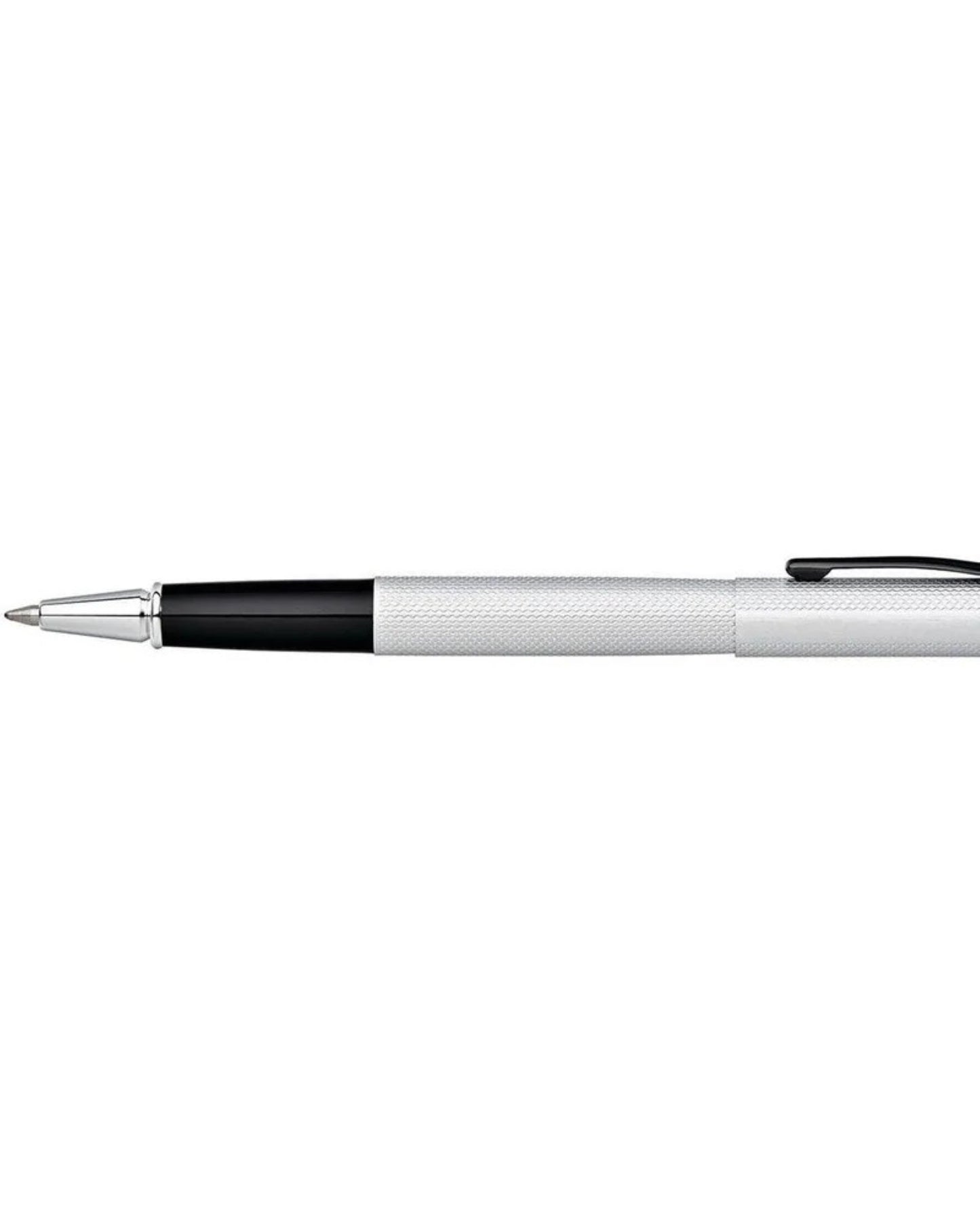 Cross Classic Century®  Brushed Chrome With Engraved Engine-Turned Diamond-Pattern Finish With Black Appointments Selectip® Rollerball Pen