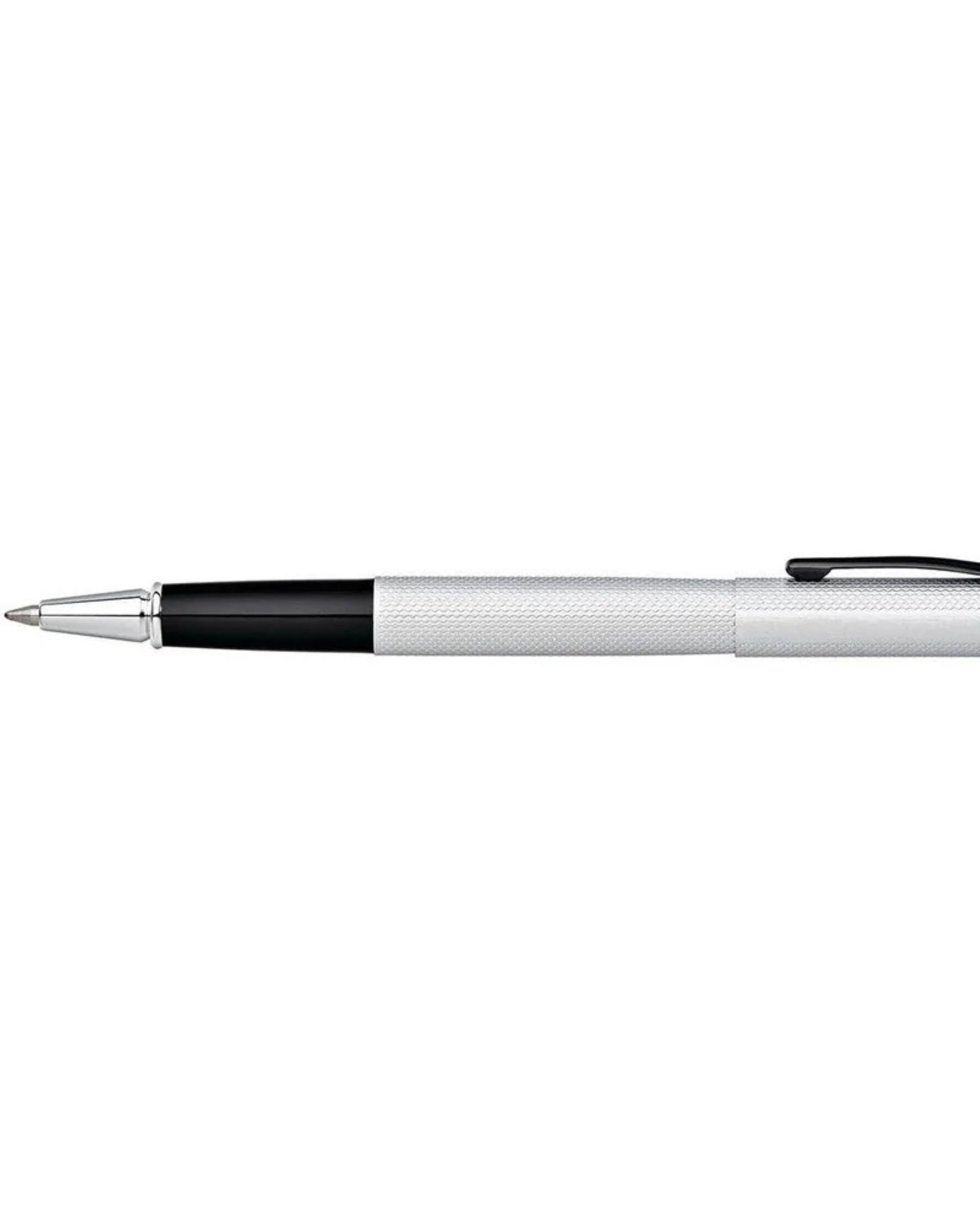Cross Classic Century®  Brushed Chrome With Engraved Engine-Turned Diamond-Pattern Finish With Black Appointments Selectip® Rollerball Pen