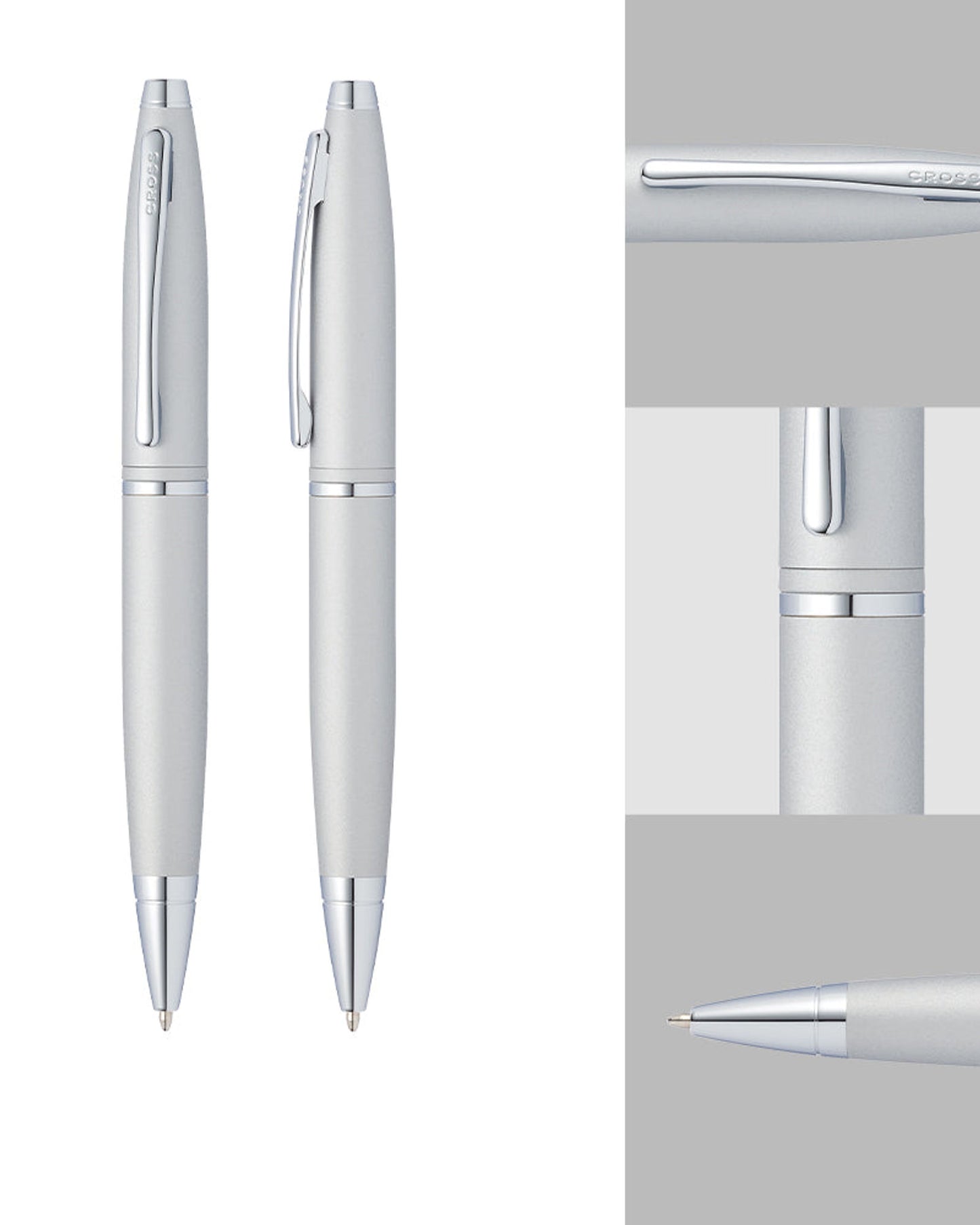 Cross Calais™ Satin Chrome With Polished Chrome Appointments Ballpoint Pen - AT0112-16