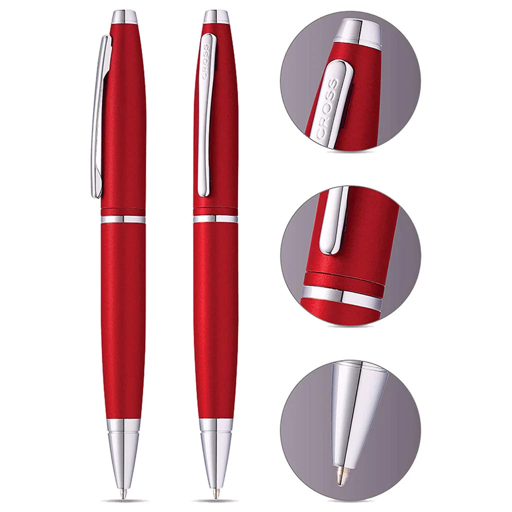 Cross Calais™ Matte Metallic Crimson With Polished Chrome Appointments Ballpoint Pen - AT0112-19