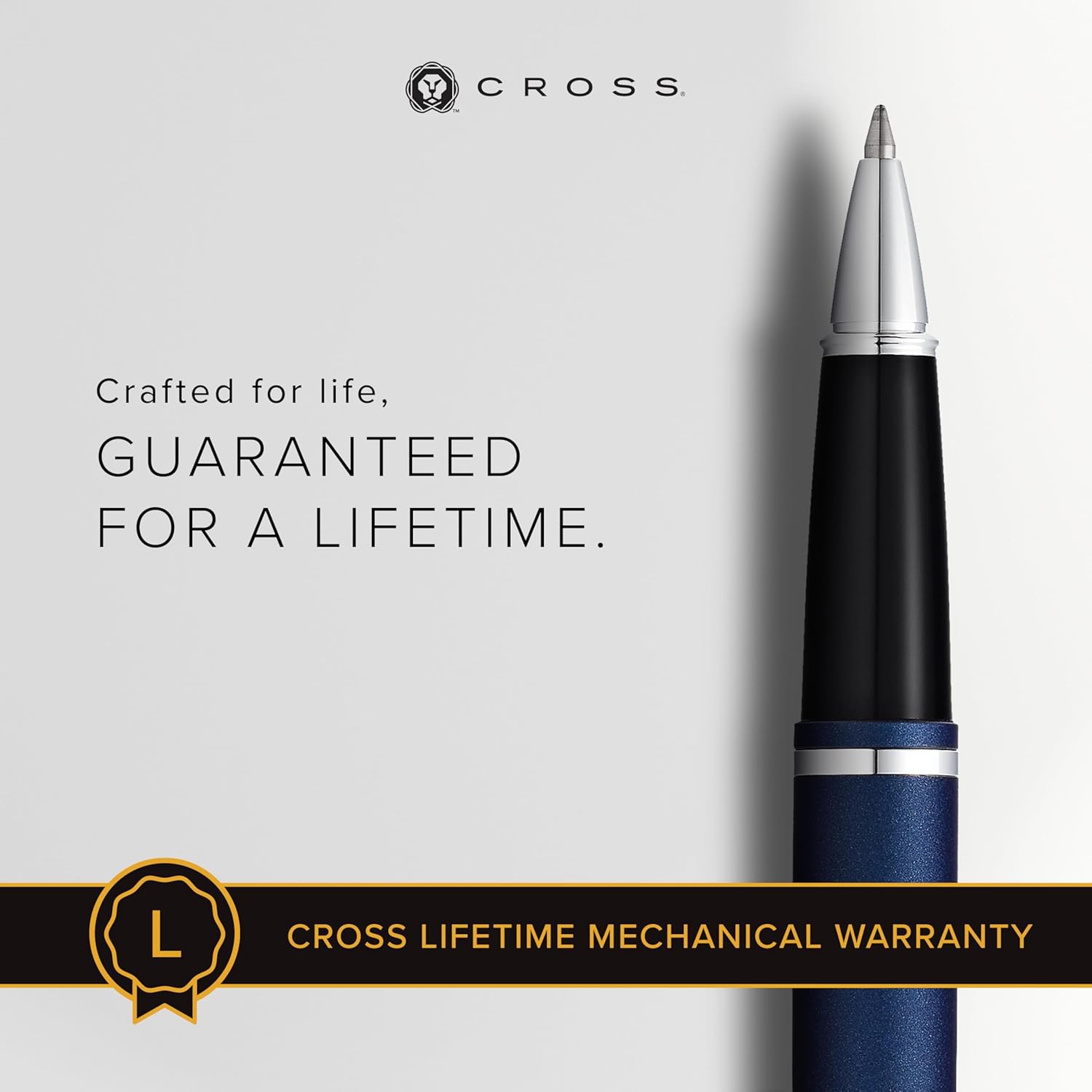 Cross Calais™ Matte Metallic Blue With Polished Chrome Appointments Selectip® Rollerball Pen - AT0115-18