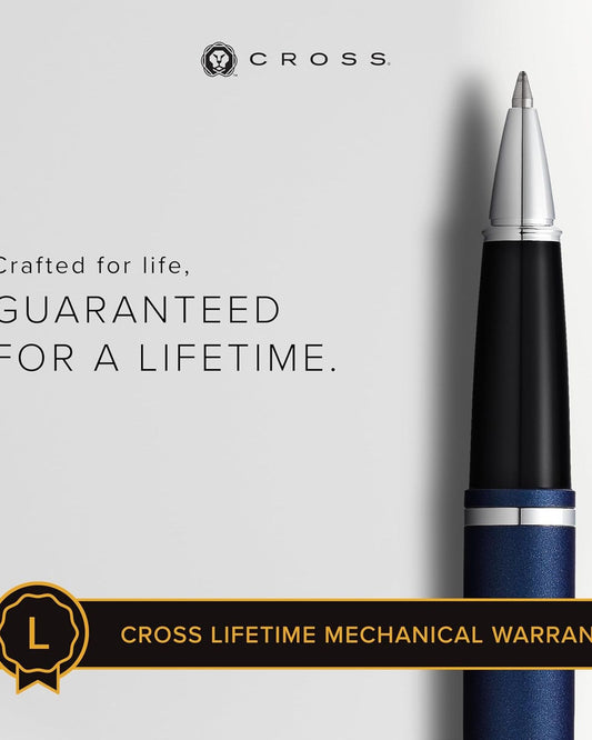Cross Calais™ Matte Metallic Blue With Polished Chrome Appointments Selectip® Rollerball Pen - AT0115-18