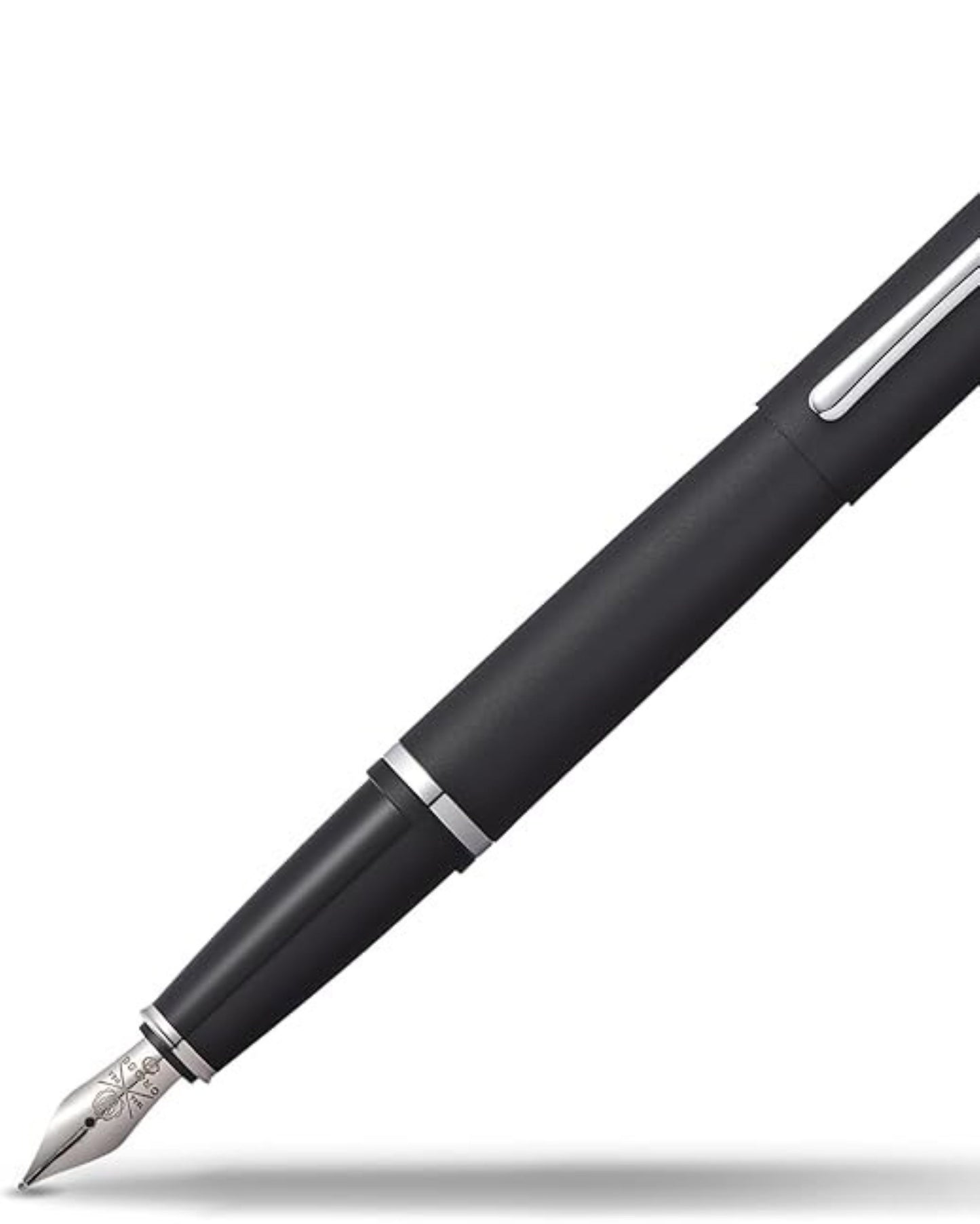 Cross Calais™ Matte Black With Polished Chrome Appointments And Medium Stainless Steel Nib Fountain Pen