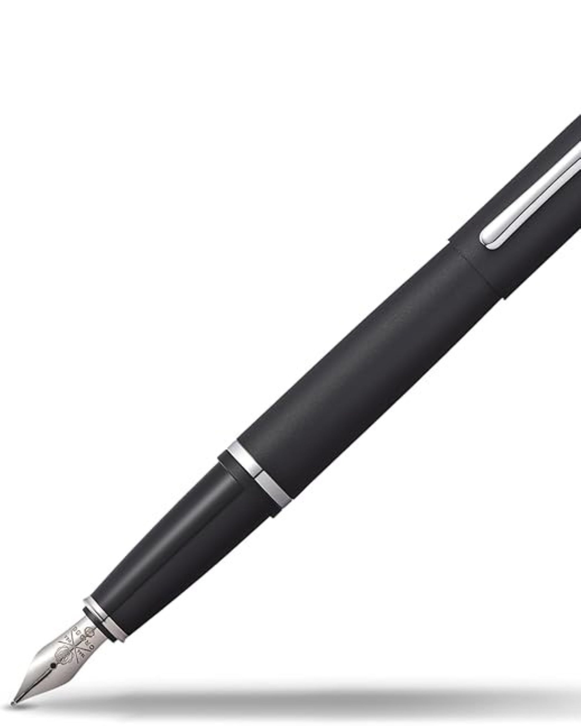 Cross Calais™ Matte Black With Polished Chrome Appointments And Medium Stainless Steel Nib Fountain Pen