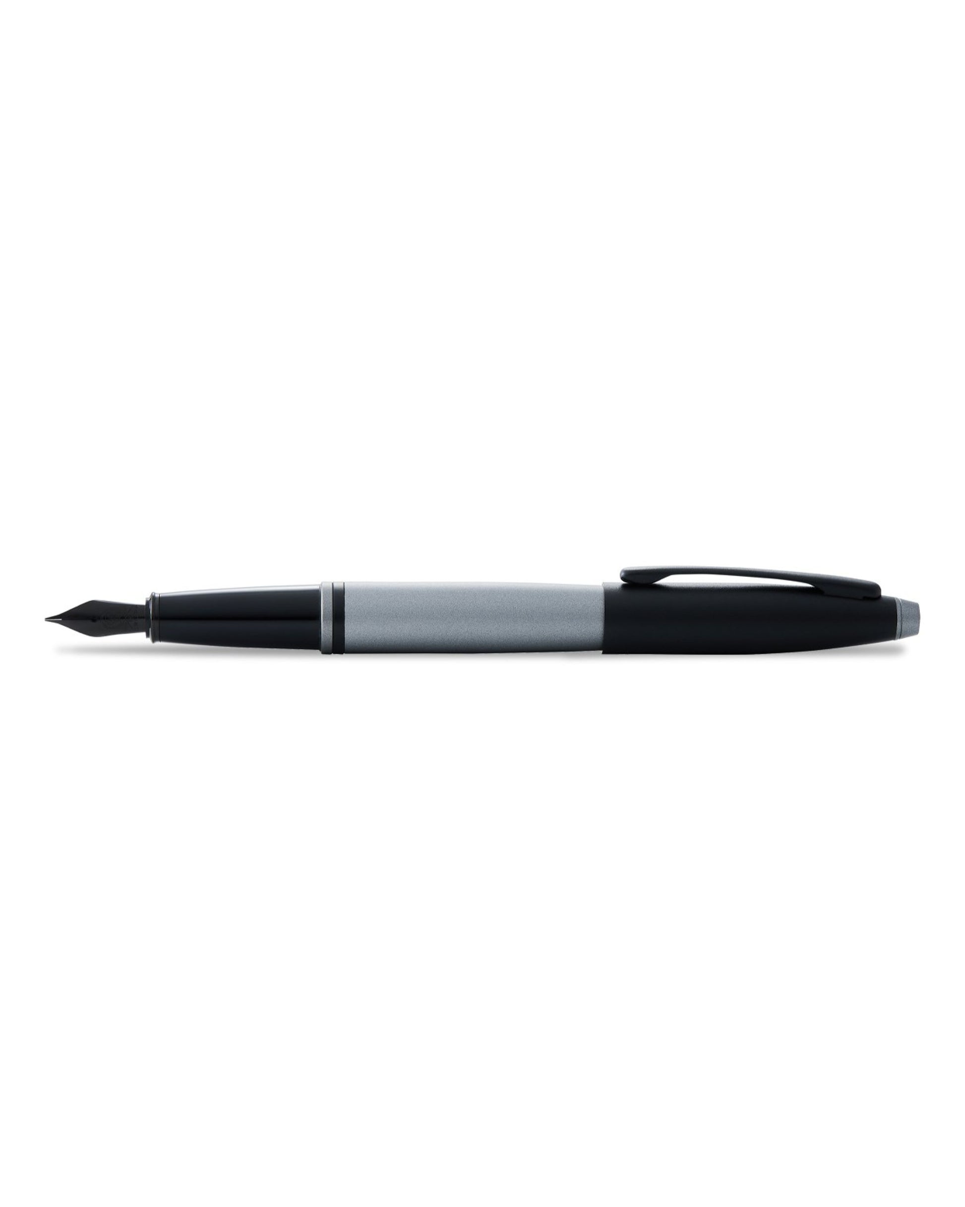 Cross Calais™ Matte Gray And Black Lacquer With Black Lacquer Appointments And Black Pvd Coated Stainless Steel Medium Nib Fountain Pen