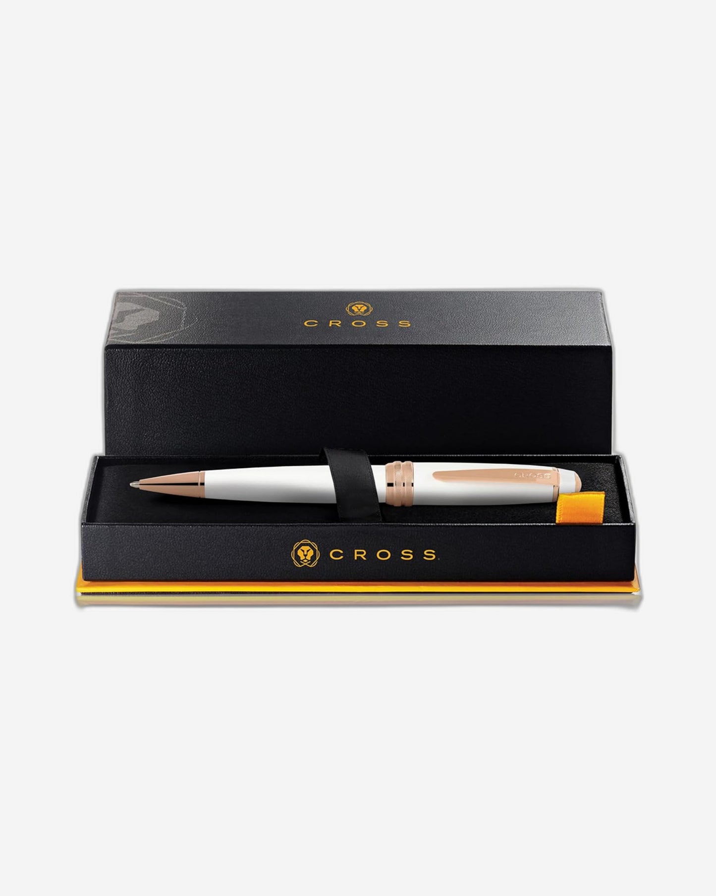 Cross Bailey™ Pearlescent White Lacquer Ballpoint Pen With Rose Gold Appointments - AT0452-22