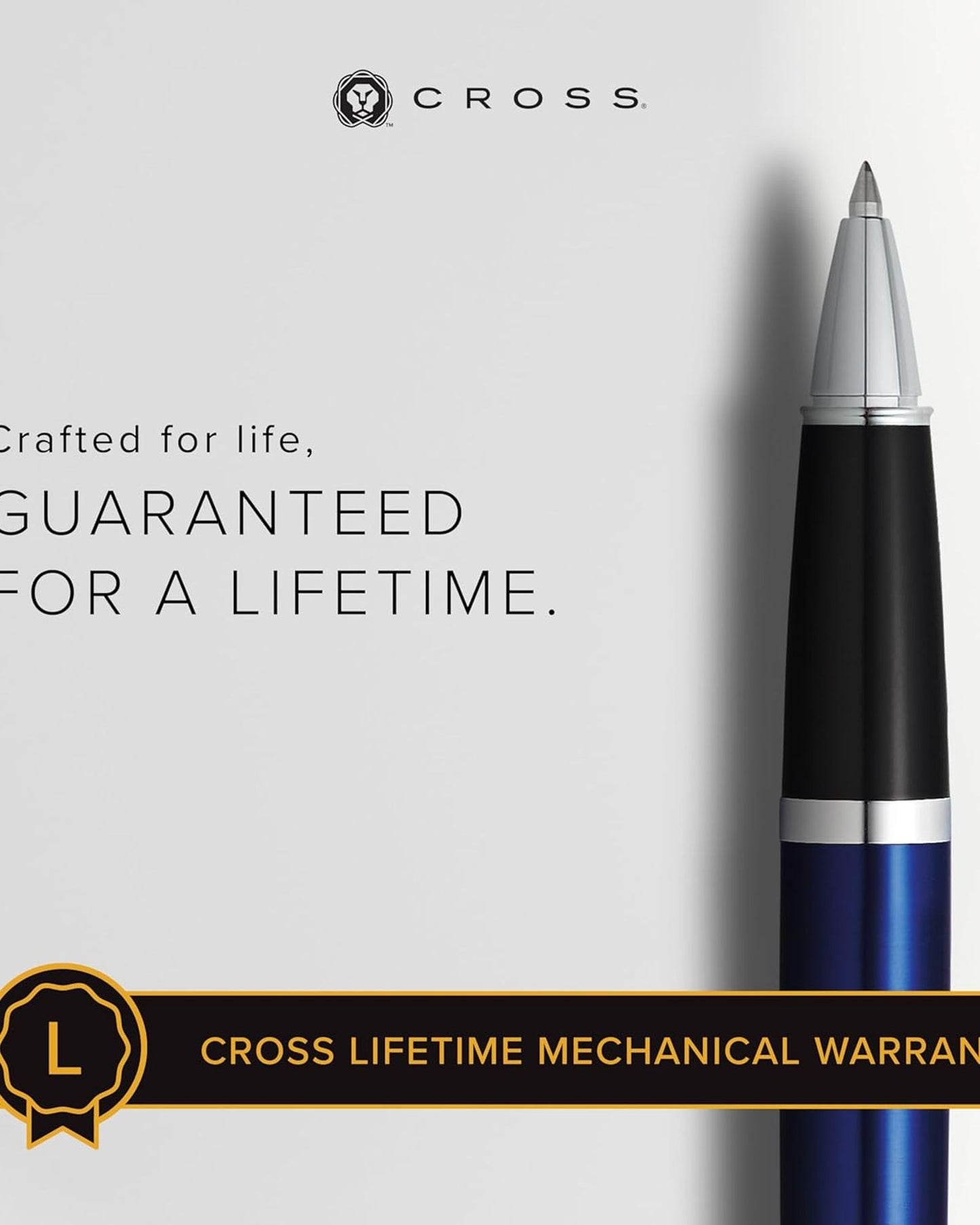 Cross Bailey™ Blue Lacquer With Polished Chrome Appointment Selectip® Rollerball PenAT0455-12