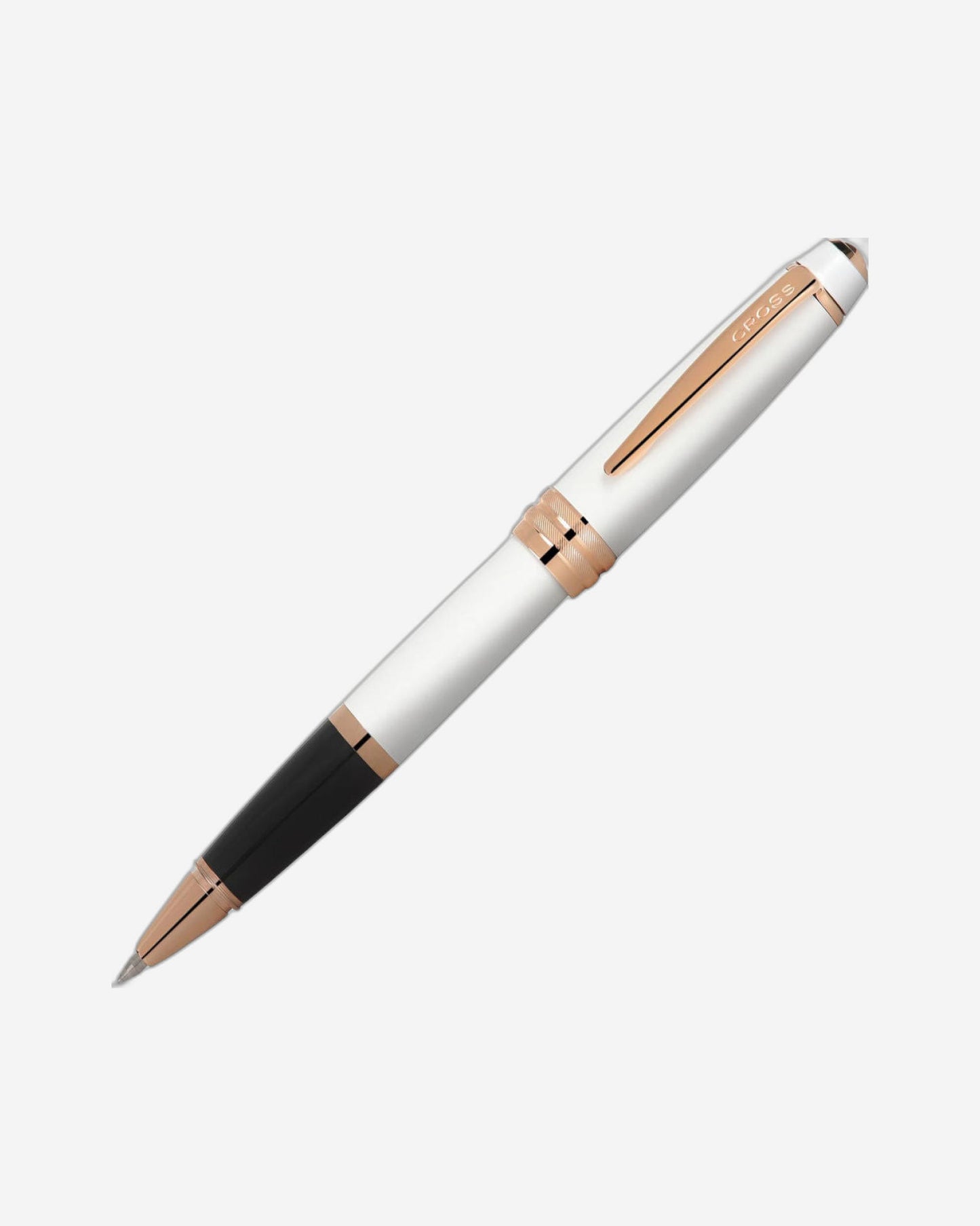 Cross Bailey™ Pearlescent White Lacquer Rollerball Pen With Rose Gold Appointments - AT0455-22
