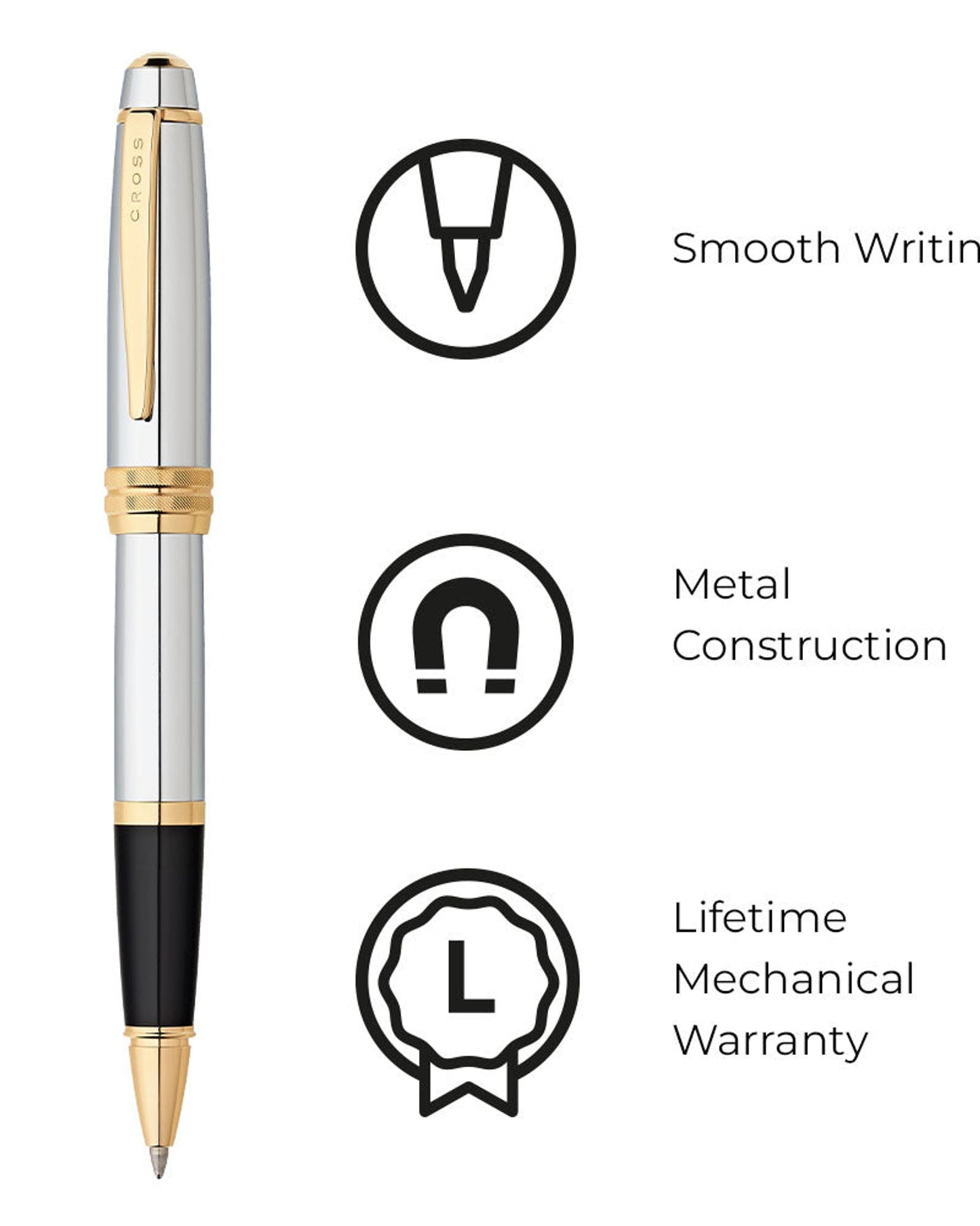 Cross Bailey™ Medalist® With 23Kt Gold-Plated Appointments Selectip® Rollerball Pen - AT0455-6
