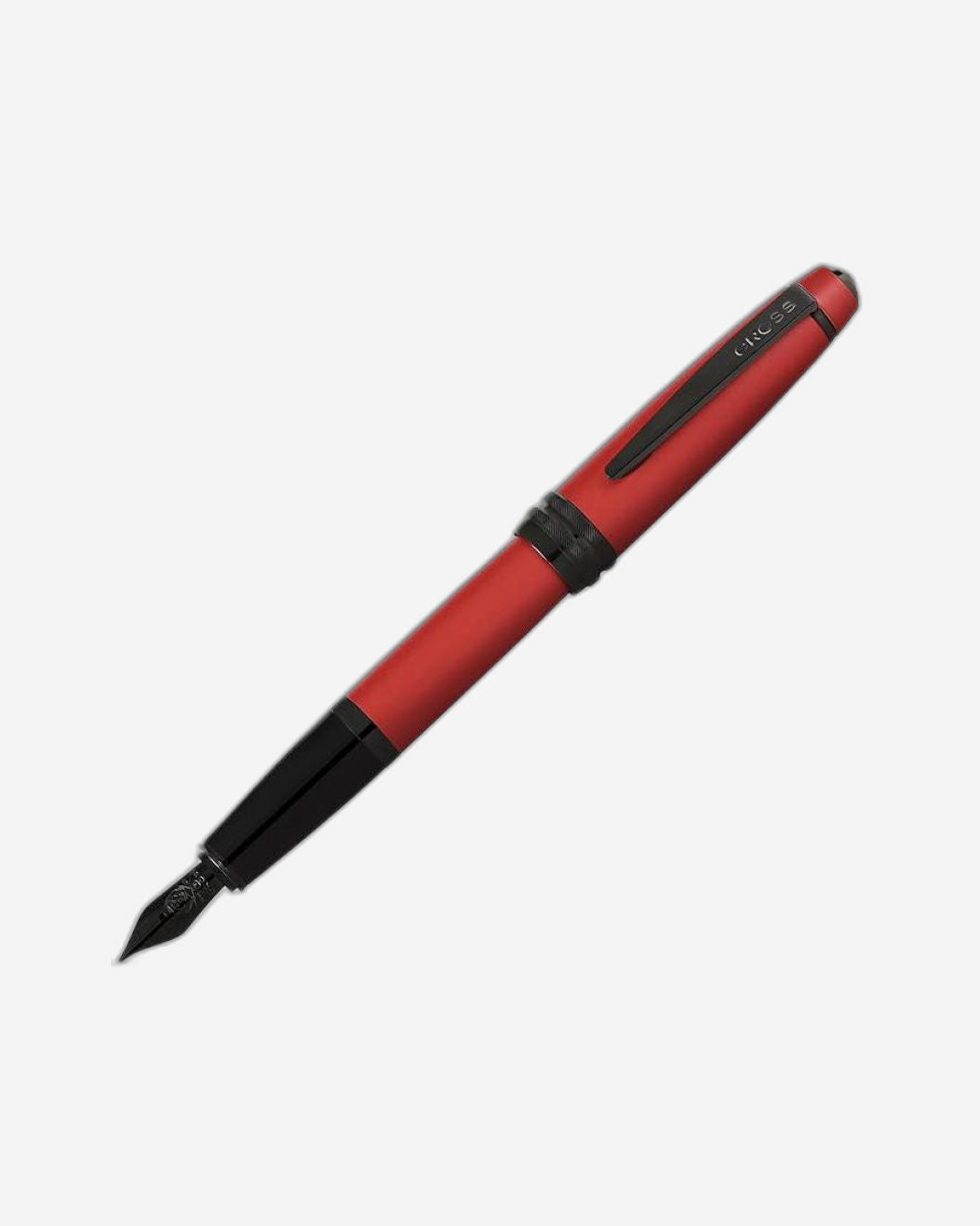 Cross Bailey Matte Red With Black Fountain Pen Medium Nib - AT0456-21MJ