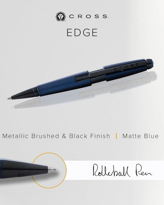 Cross Edge™ Matte Blue Lacquer Gel Rollerball Pen AT0555-12