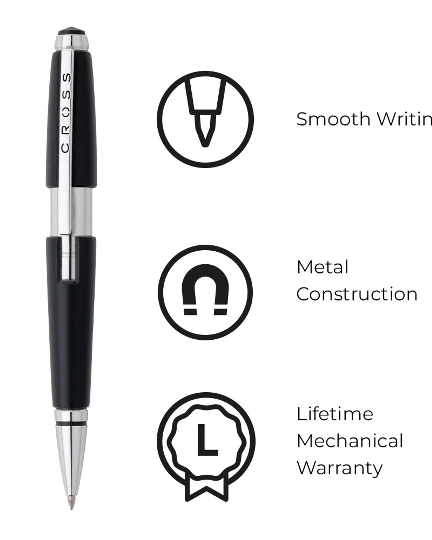 Cross Edge™ Jet Black Gel Rollerball Pen AT0555-2