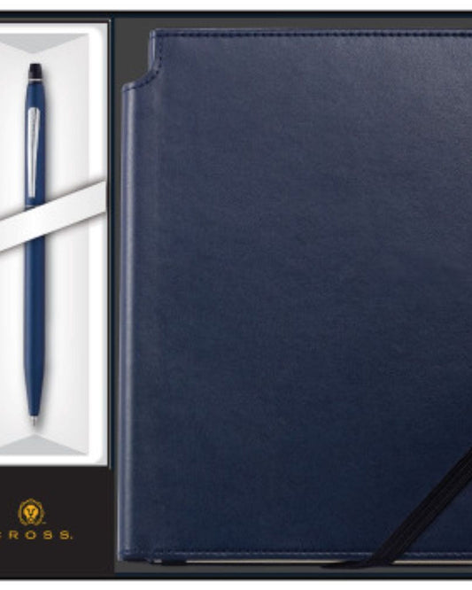 Cross Click Black Lacquer Ballpoint Pen & Midnight Blue Journal AT0622-121/2M