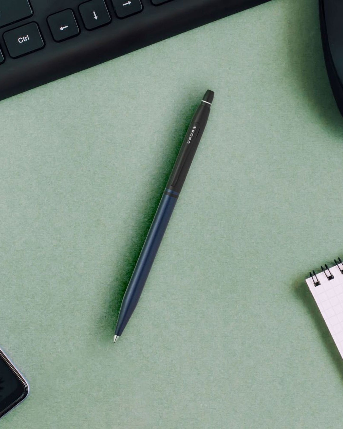 Cross Click™ Tuxedo Satin Metallic Blue Ballpoint Pen AT0622-124