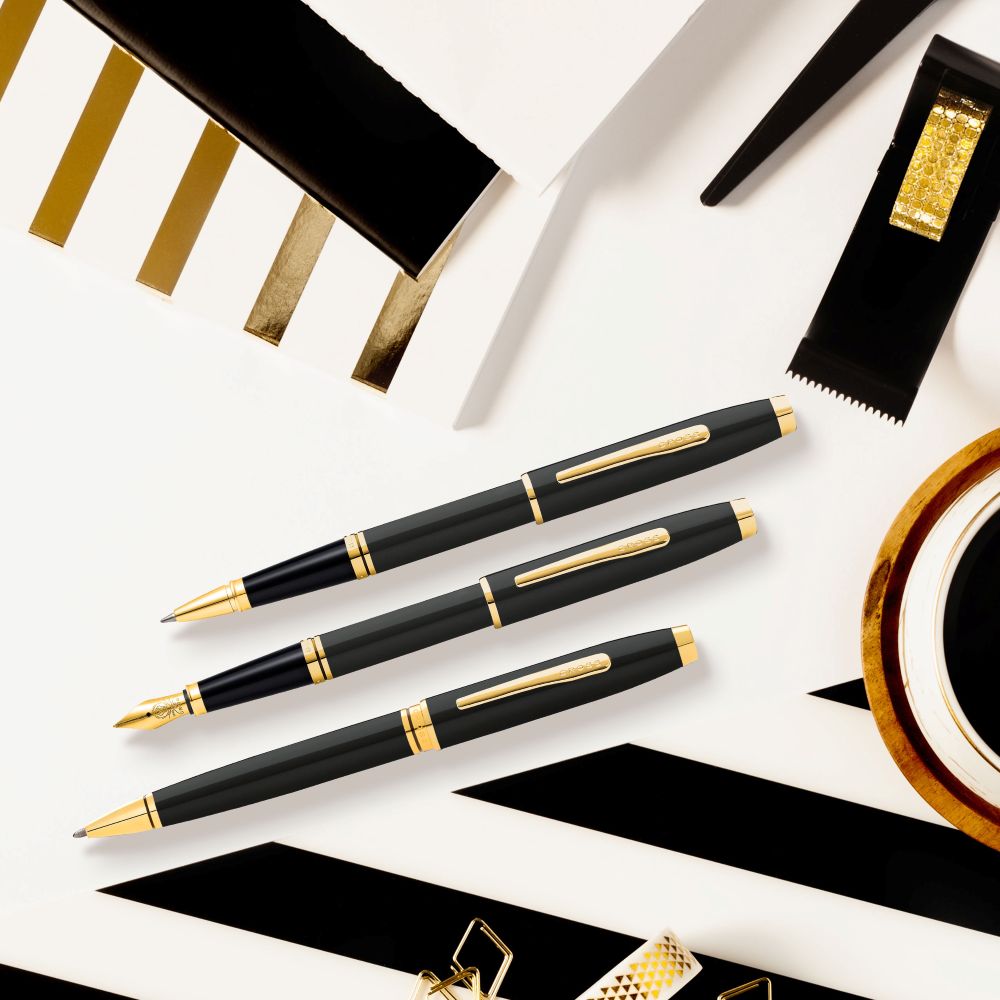 Cross Coventry Black Lacquer with Gold-Tone Ballpoint Pen AT0662-11