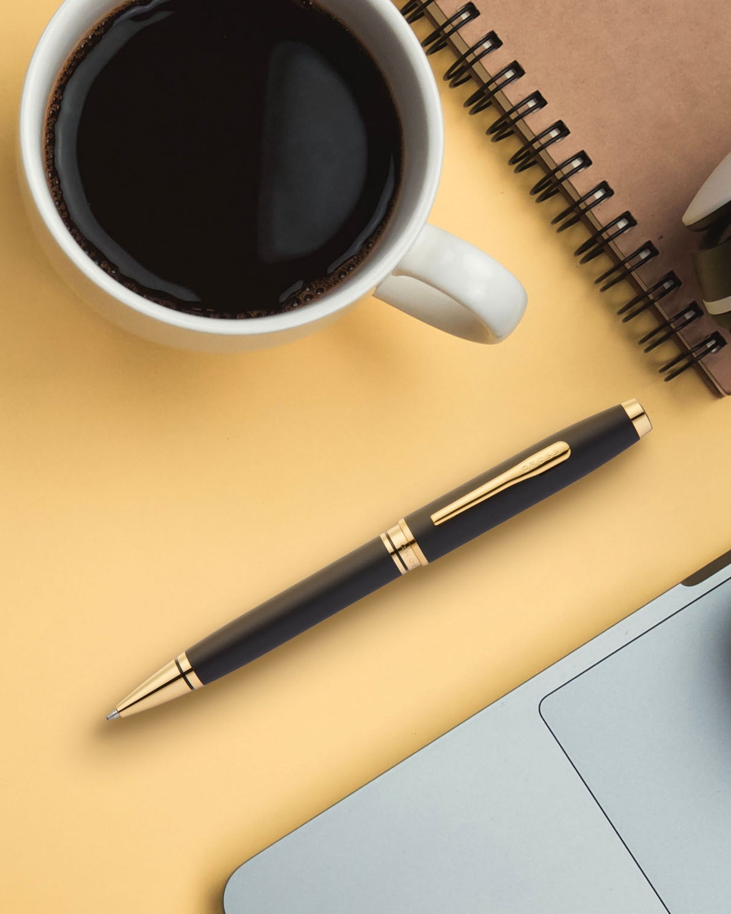 Cross Coventry Matte Black Lacquer With Gold Pvd Appointments Ballpoint Pen