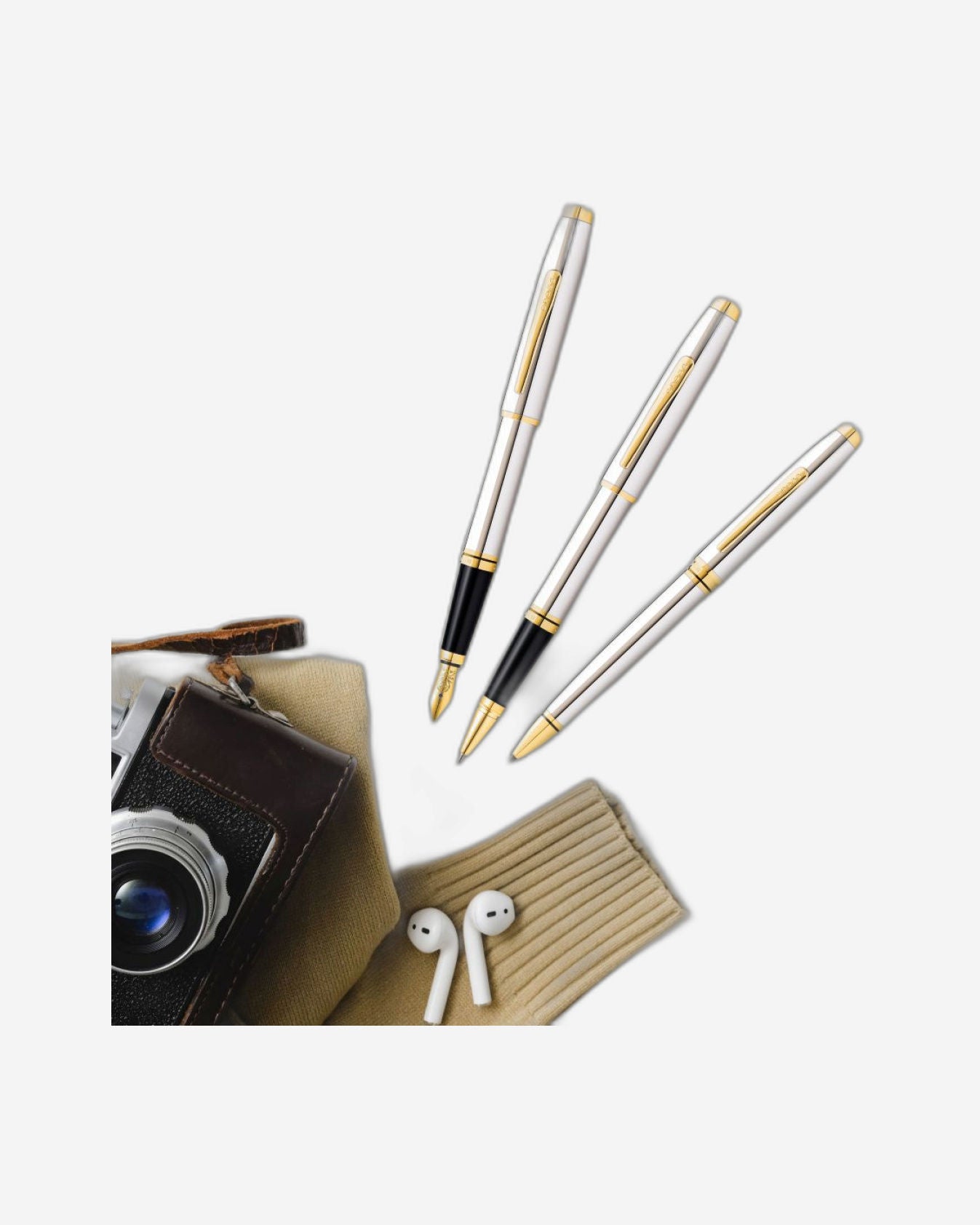 Cross Coventry Polished Chrome with Gone-Tone Ballpoint Pen AT0662-2