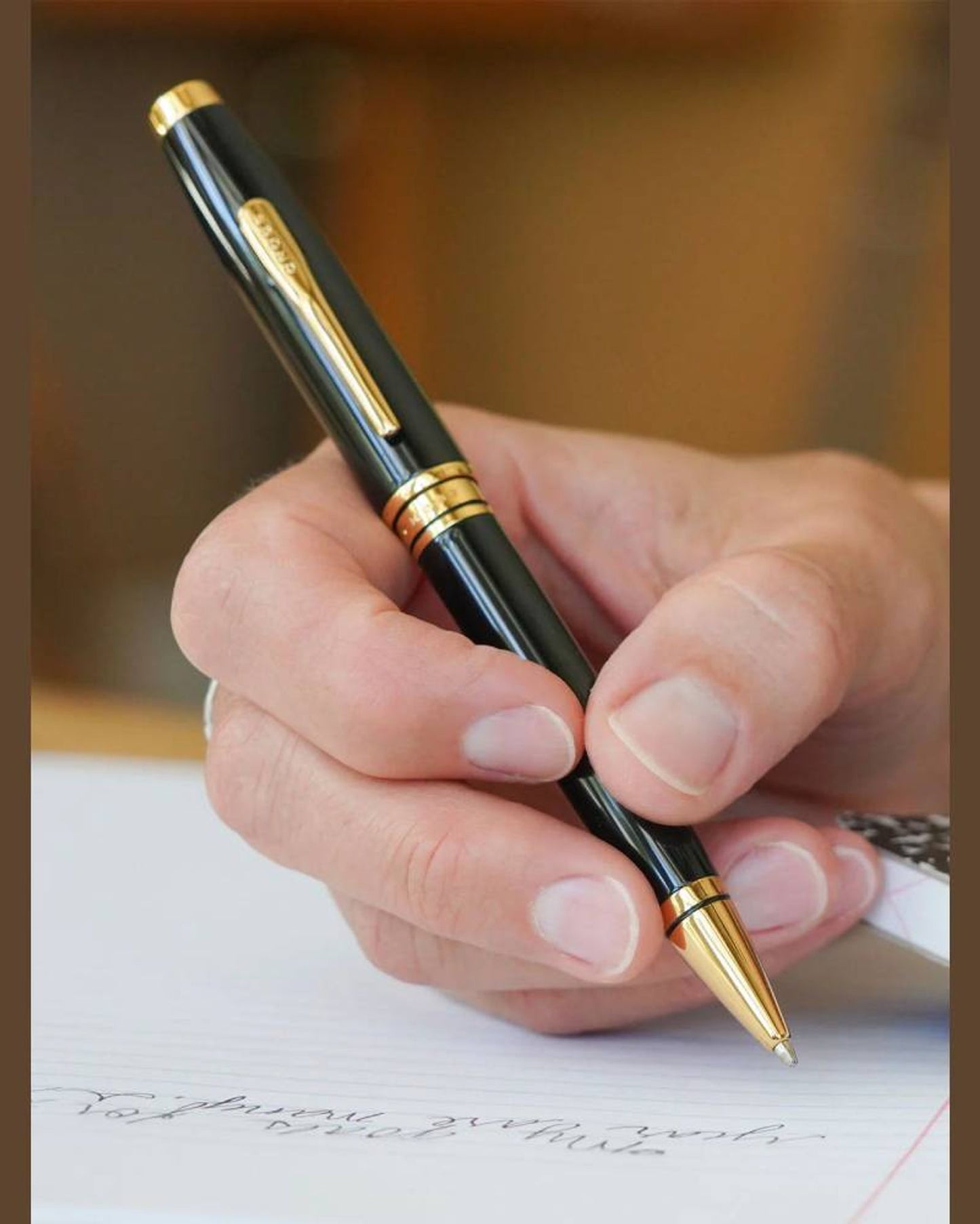 Cross Coventry Black Lacquer With Gold Appointments Ballpoint Pen - AT0662G-11