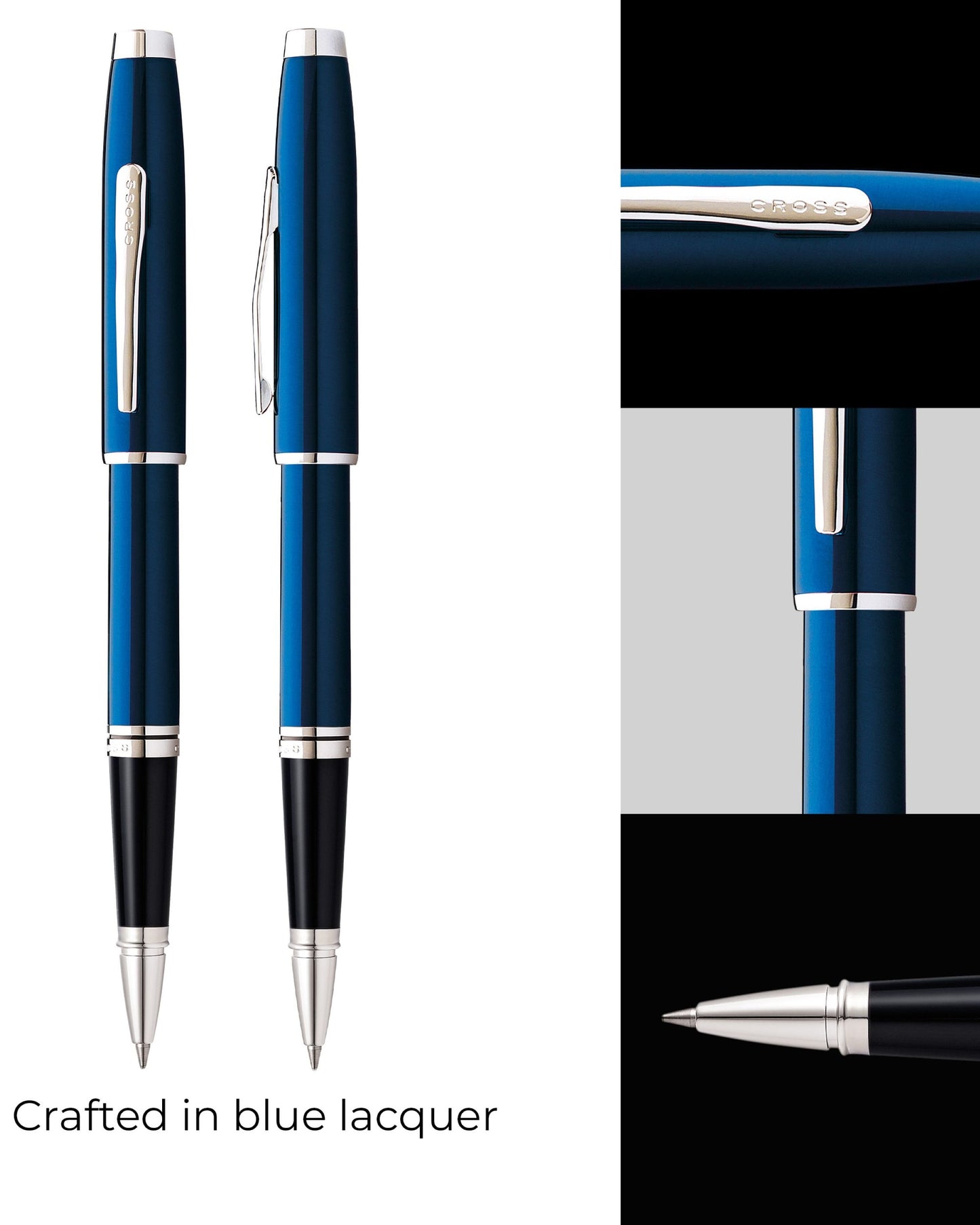 Cross Coventry Blue Lacquer Chrome Appointments Rollerball Pen