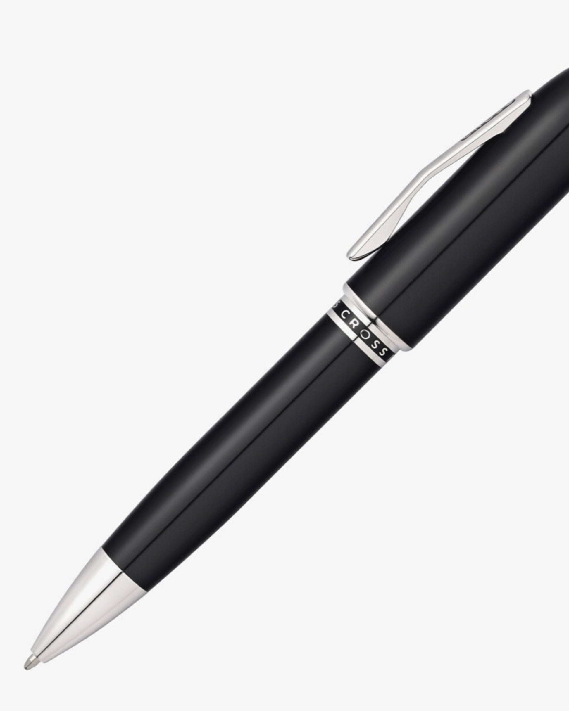 Cross Peerless 125 Obsidian Black Lacquer With Platinum-Plated Appointments Ballpoint Pen