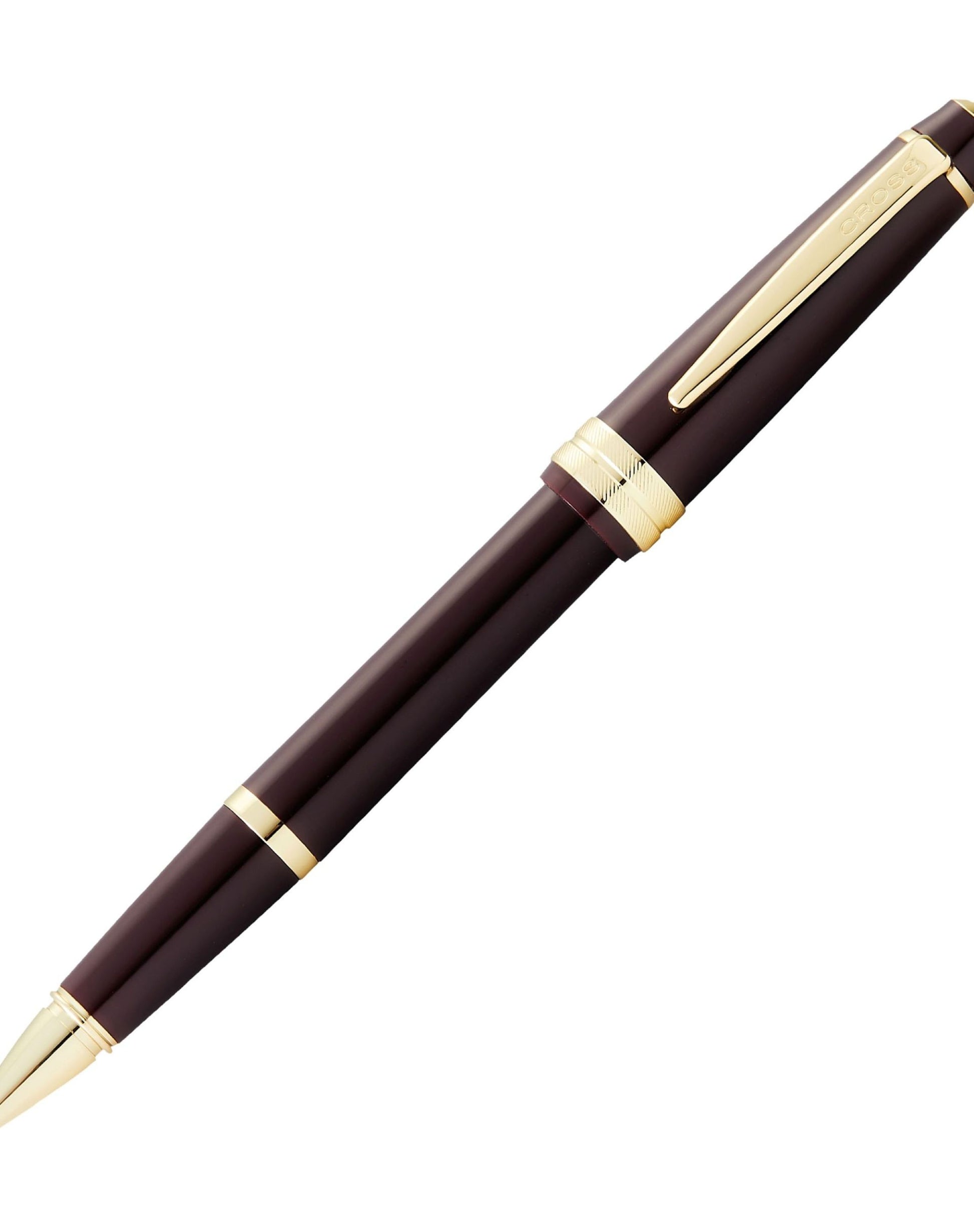 Cross Bailey Light™ Polished Burgundy Resin And Gold Tone Fine-Tip Rollerball Pen 