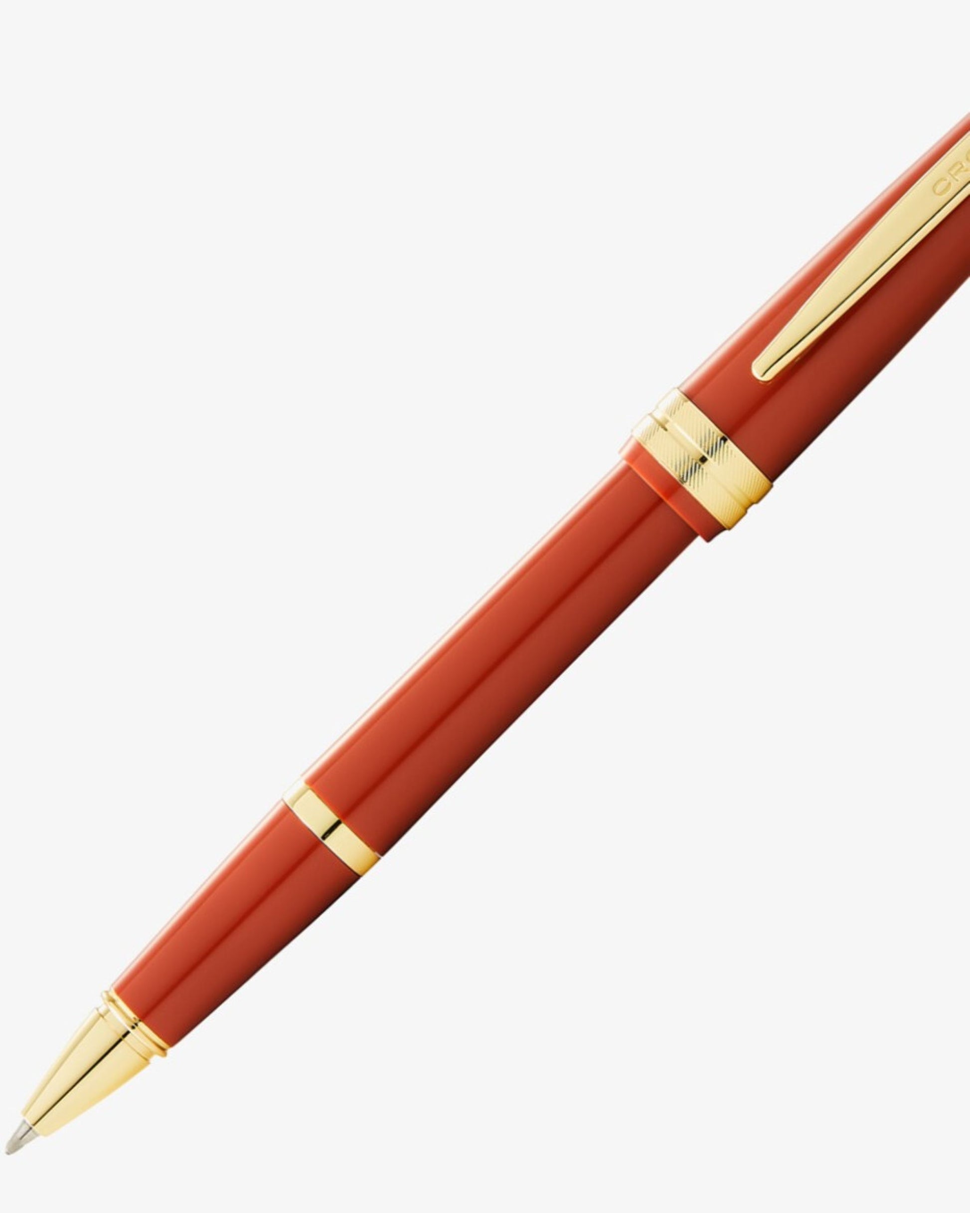 Cross Bailey Light™ Polished Amber Resin And Gold Tone Fine-Tip Rollerball Pen 